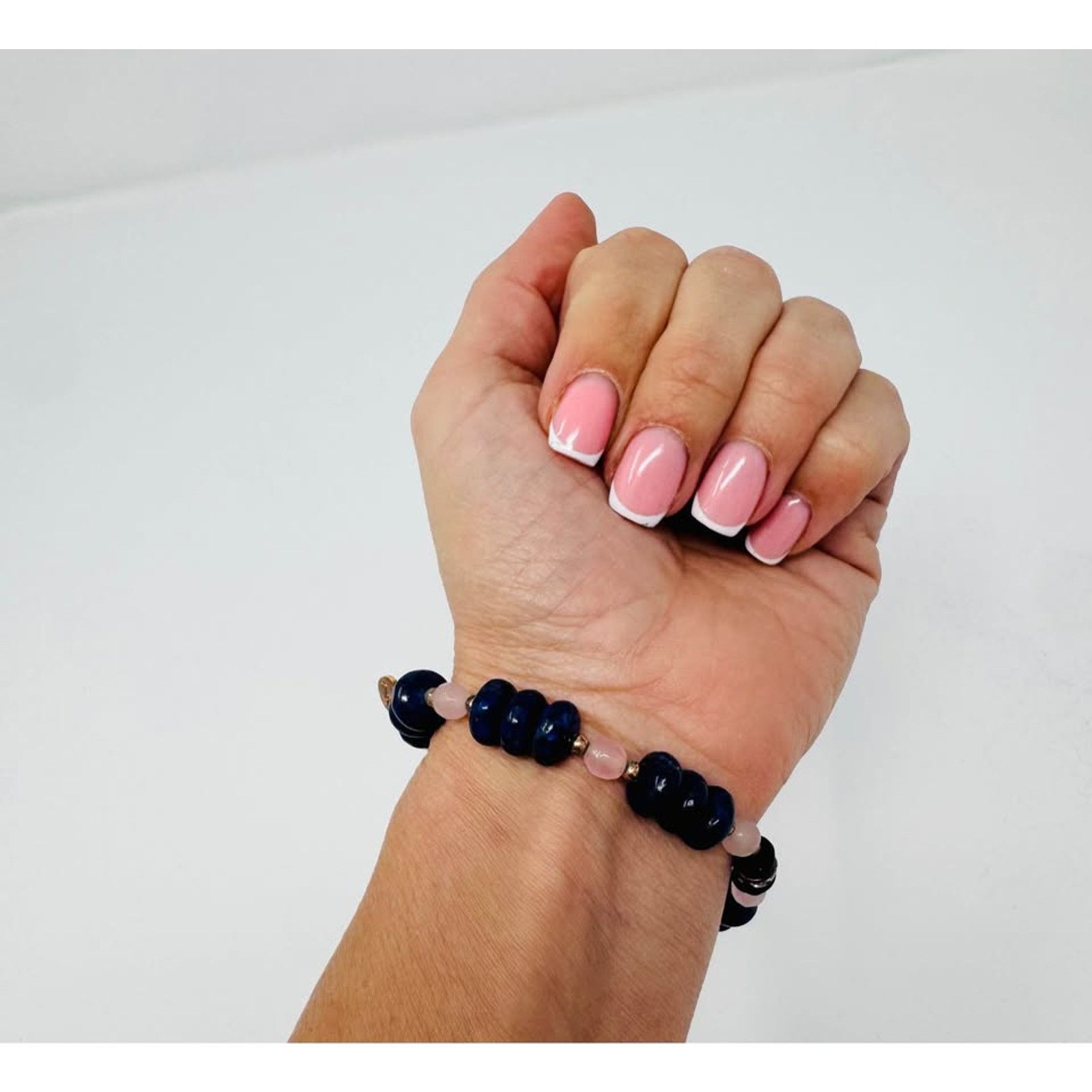 Other Rose quartz and blue tiger eye bracelet Size ONE SIZE - 2 Thumbnail