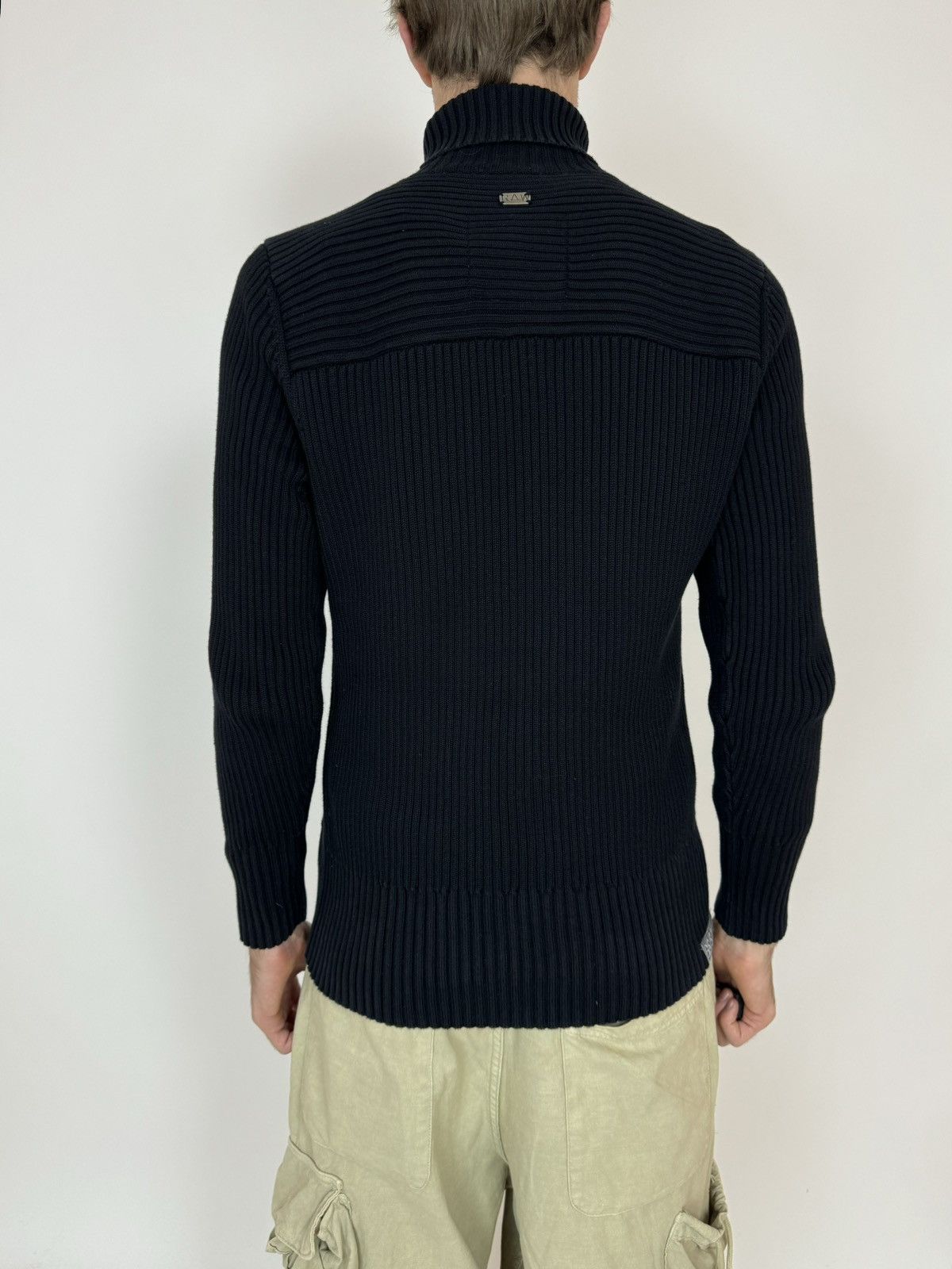 G-Star G-star Ribbed Sweater Vintage PARKER COLL PATCH TurtleNeck Size US L / EU 52-54 / 3 - 3 Thumbnail