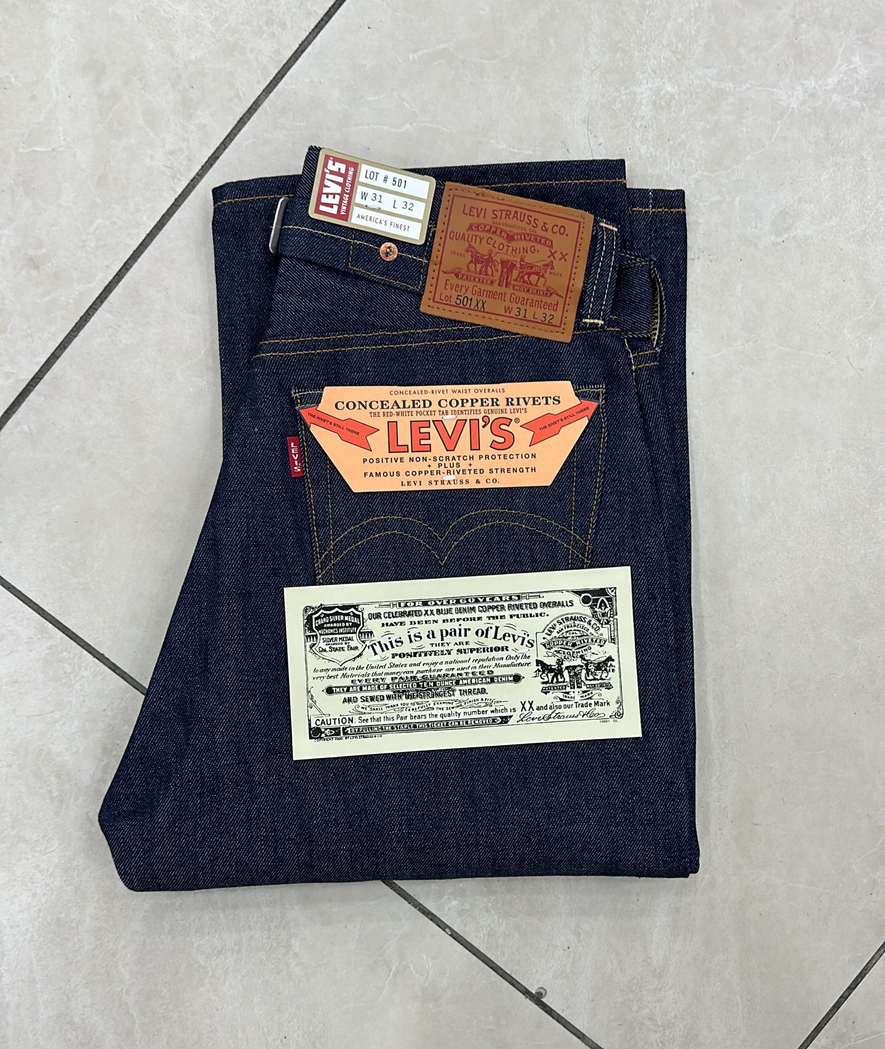 Levi's Vintage Clothing LVC Levi's Vintage Clothing 1937 501XX BigE Selvedge Jeans Size US 31 - 1 Thumbnail