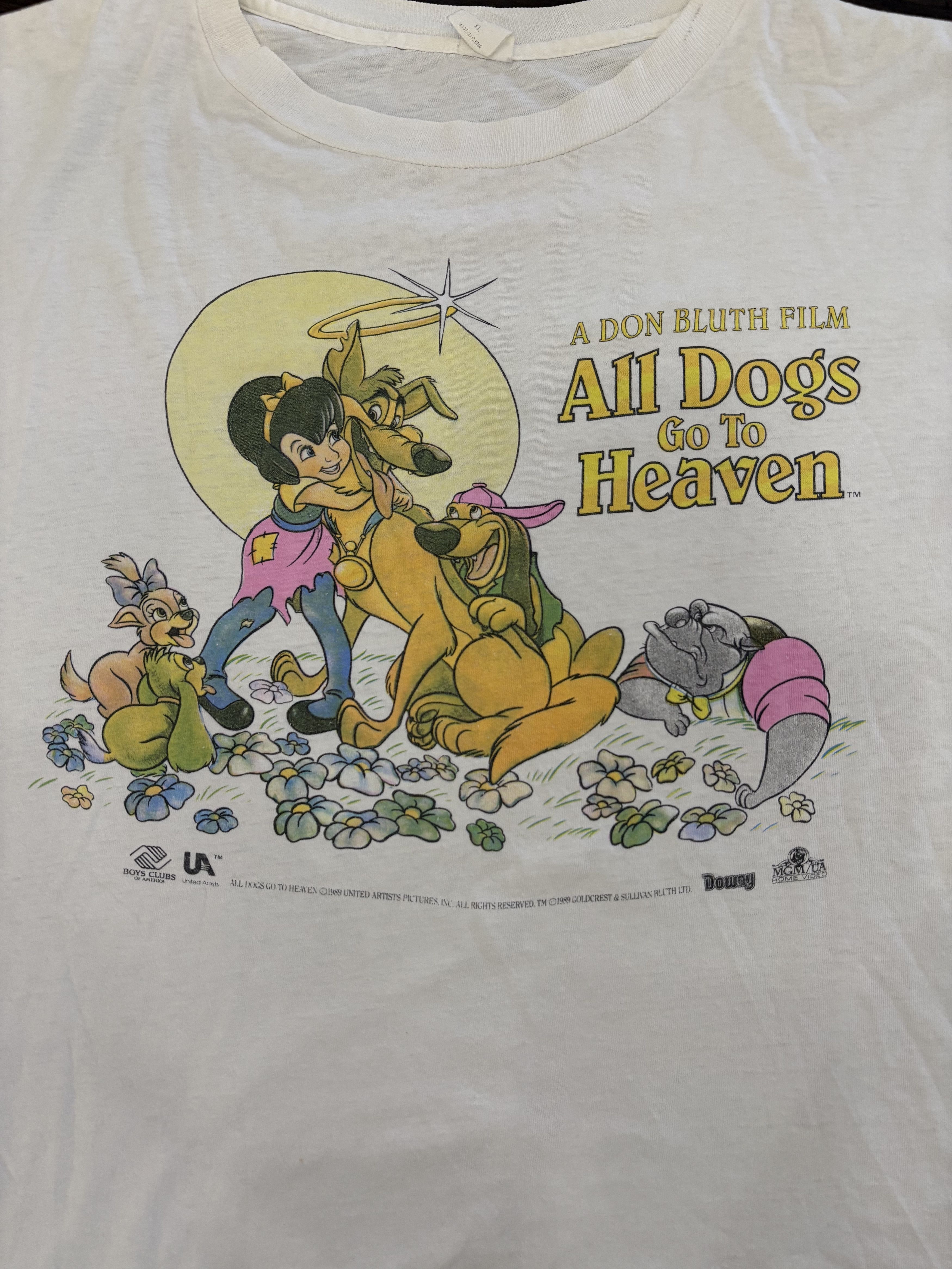 Disney × Vintage Rare VTG All Dogs Go To Heaven Promo Tee Men's XL Size US XL / EU 56 / 4 - 4 Thumbnail