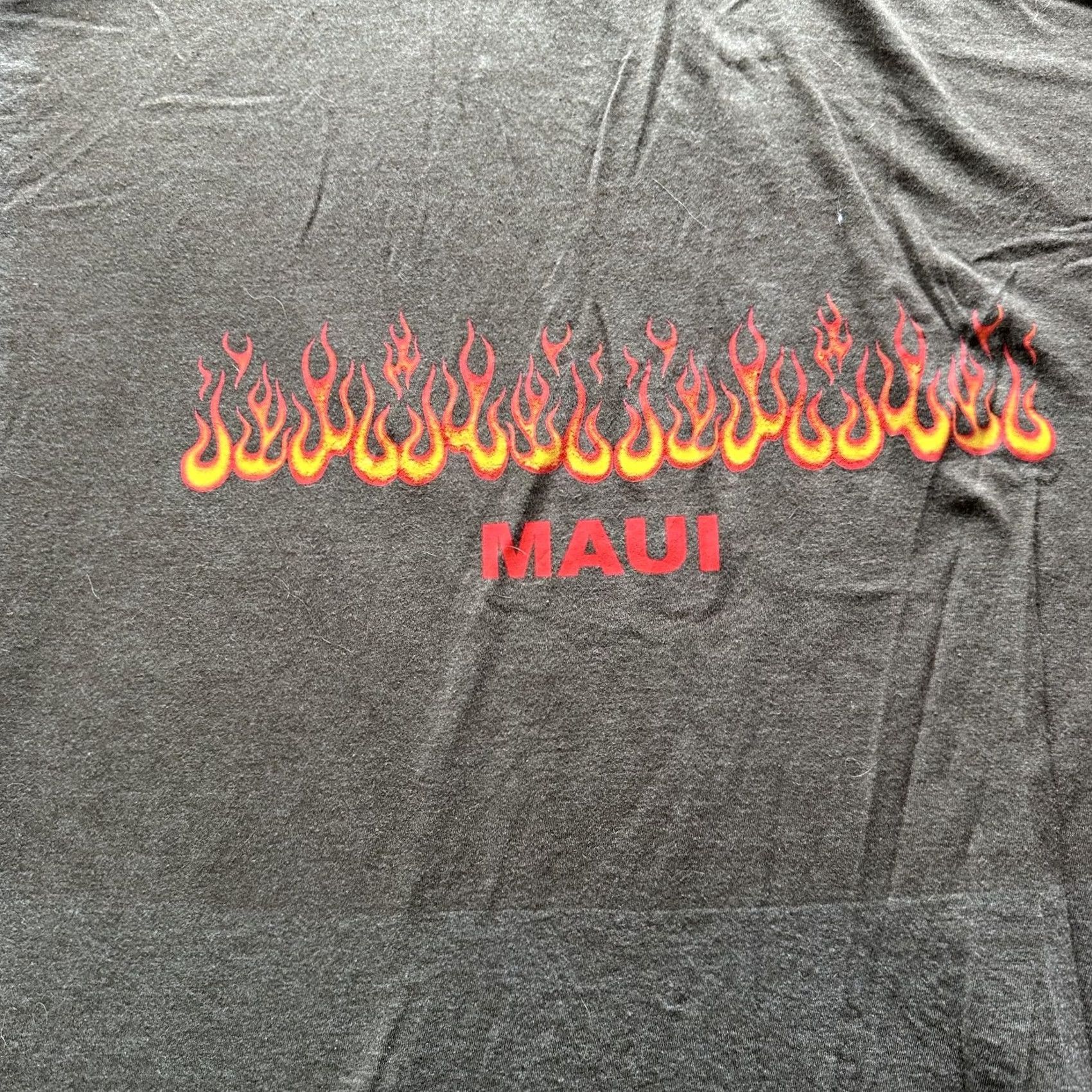 Vintage Optima Shirt Men XL Brown Maui Flame Graphic Tee Cotton Polyester Vintage Travel Size US XL / EU 56 / 4 - 2 Thumbnail