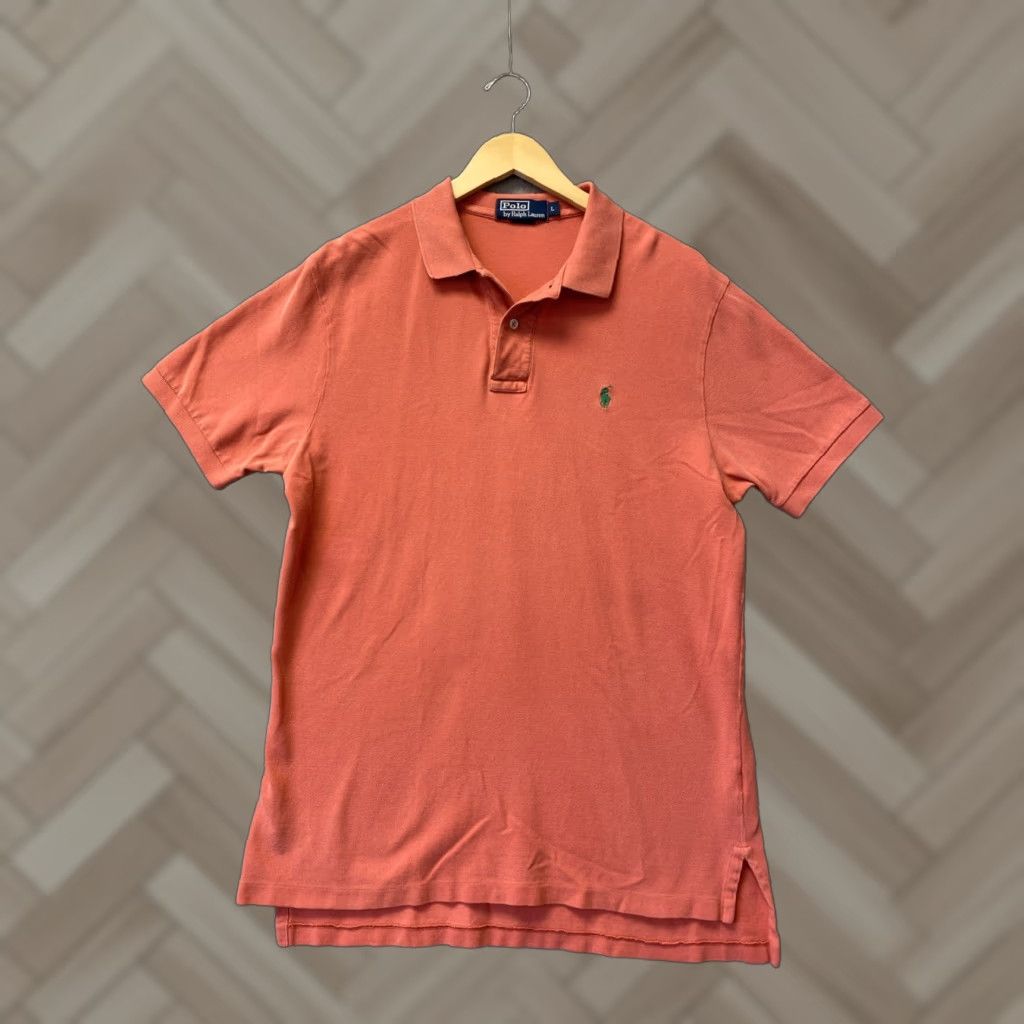 Polo Ralph Lauren Polo Ralph Lauren Shirt Adult L Coral Short Sleeve Button Collar Embroidered Cotton Mens Size US L / EU 52-54 / 3 - 1 Thumbnail