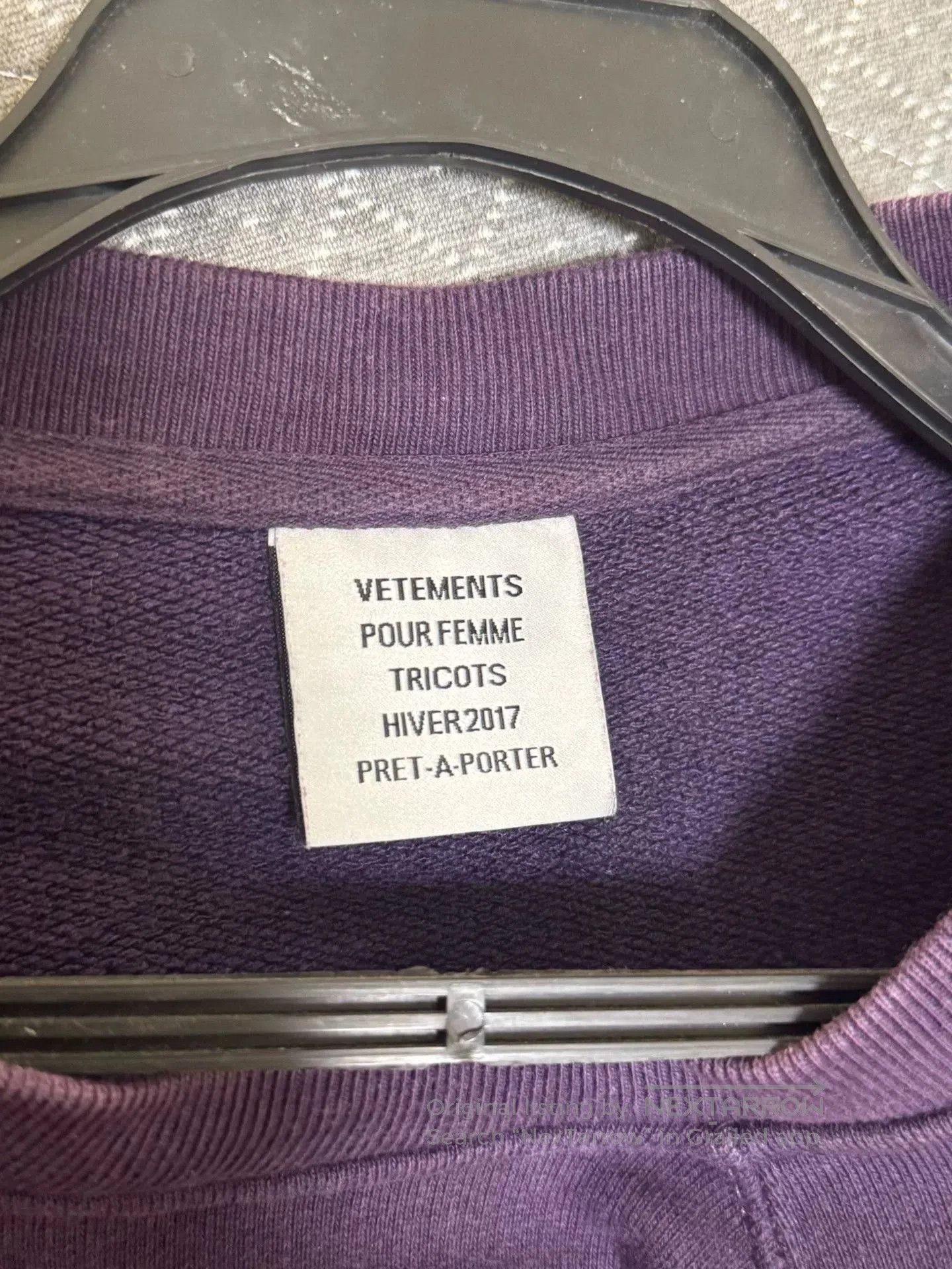 Vetements Vetements Purple Unskinny Sweatshirt S. Size US S / EU 44-46 / 1 - 2 Thumbnail