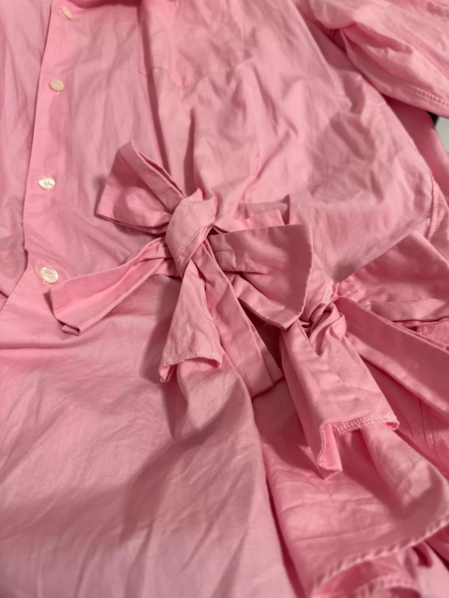 Comme des Garcons CDG 24ss Pink Bow Shirt S Size S / US 4 / IT 40 - 7 Thumbnail