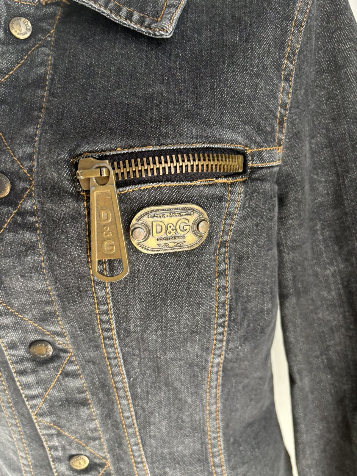 Dolce & Gabbana Dolce & Gabbana denim jacket D&G Italy vintage avantgarde Size L / US 10 / IT 46 - 4 Thumbnail