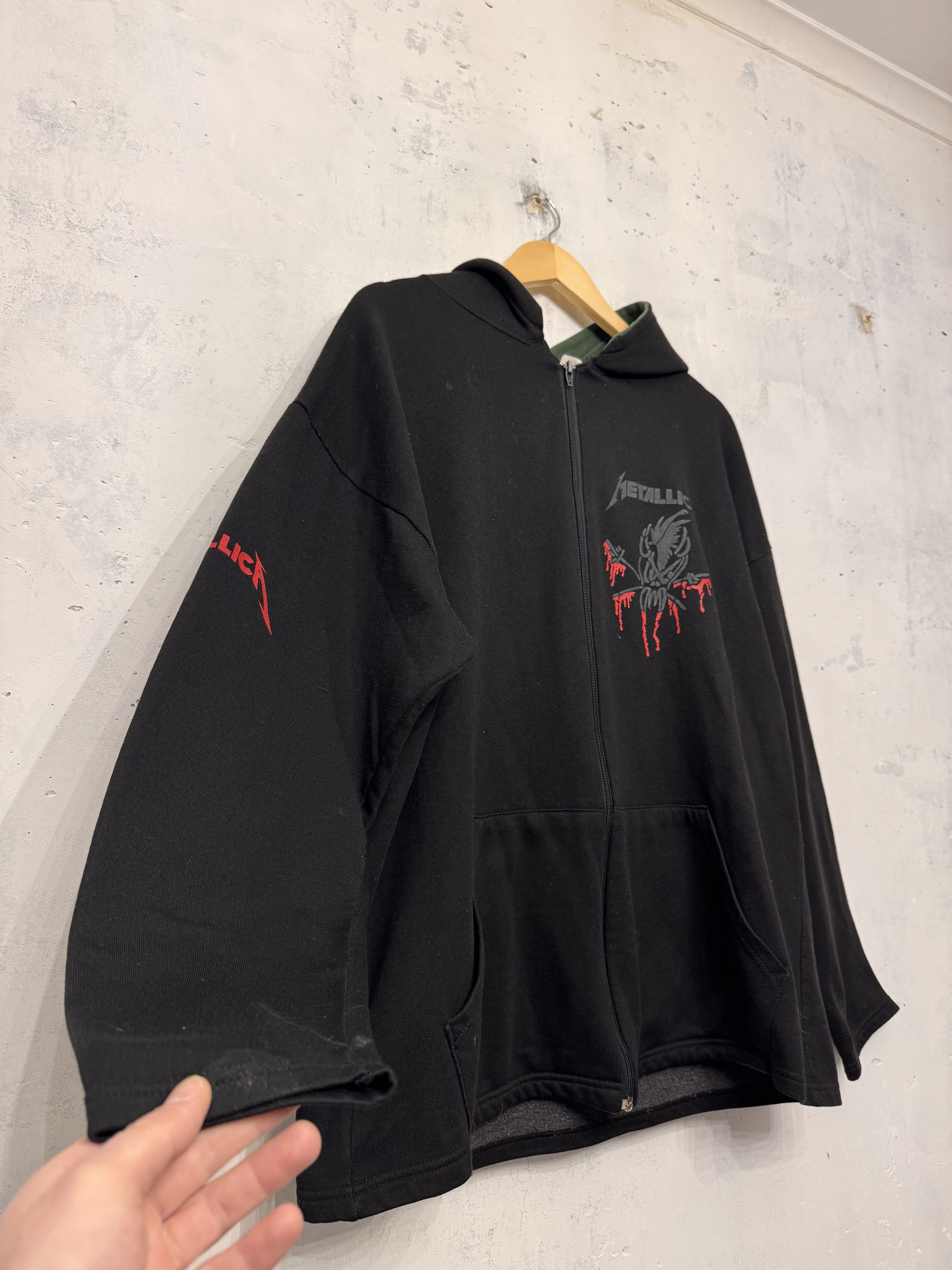 Band Tees Vintage 90s Metallica Rock Band Made in UK Zip Up Hoodie Size US XL / EU 56 / 4 - 3 Thumbnail