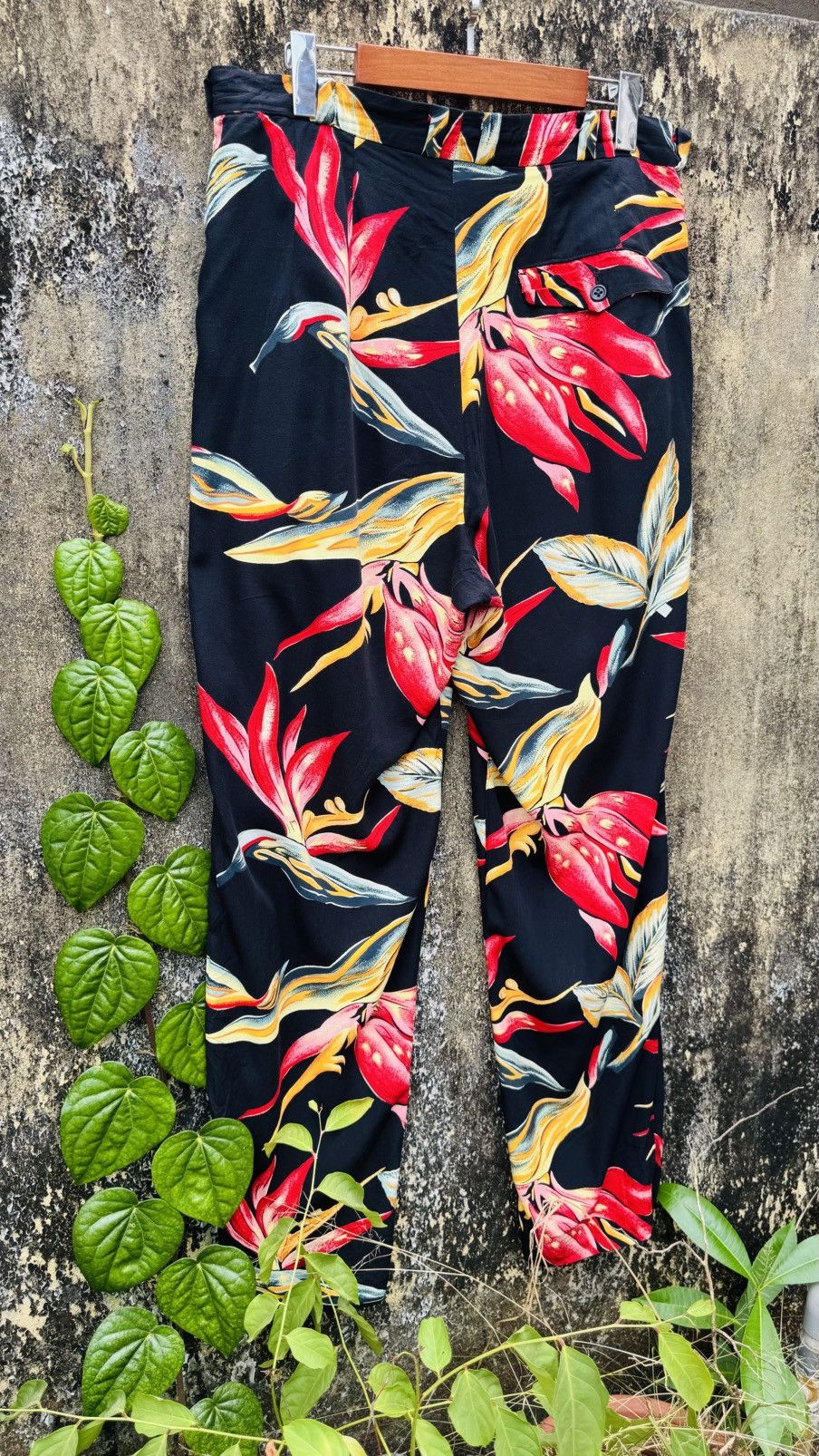 Yohji Yamamoto Yohji Yamamoto Pour Home SS97 Floral Rayon Pleated Garbadine Size US 34 / EU 50 - 7 Thumbnail