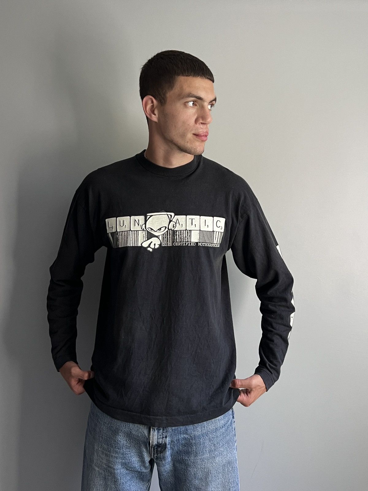 Vintage Lunatic Glow In The Dark VTG Million Dollar Skate Longsleeve Size US M / EU 48-50 / 2 - 2 Thumbnail