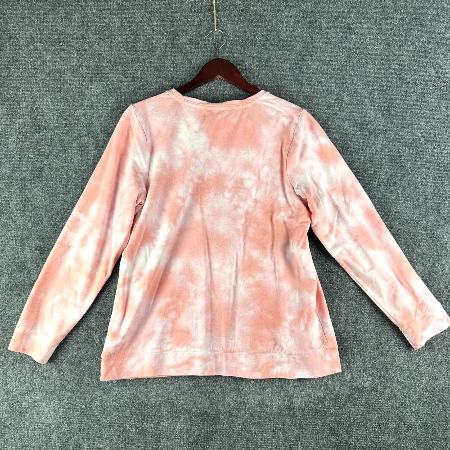 Denim & Co. Denim & Co. Sweatshirt Womens Small Pink Tie Dye Pullover Rib Cuffs Ribbed Hem Size S / US 4 / IT 40 - 7 Thumbnail
