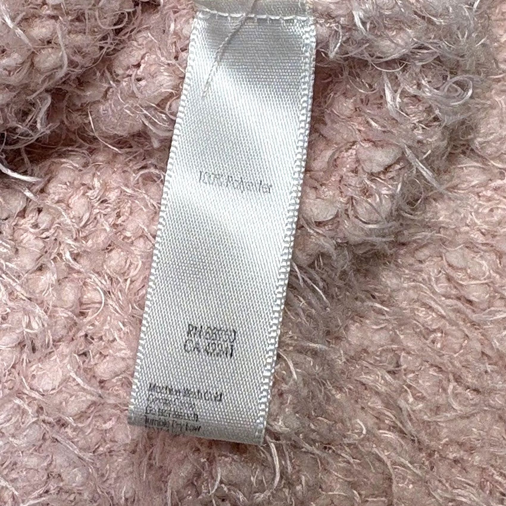 Vintage PJ Salvage Sweater Womens S Pink Cozy Fuzzy Boucle Open Asymmetrical Cardigan Size Size S / US 4 / IT 40 - 8 Thumbnail