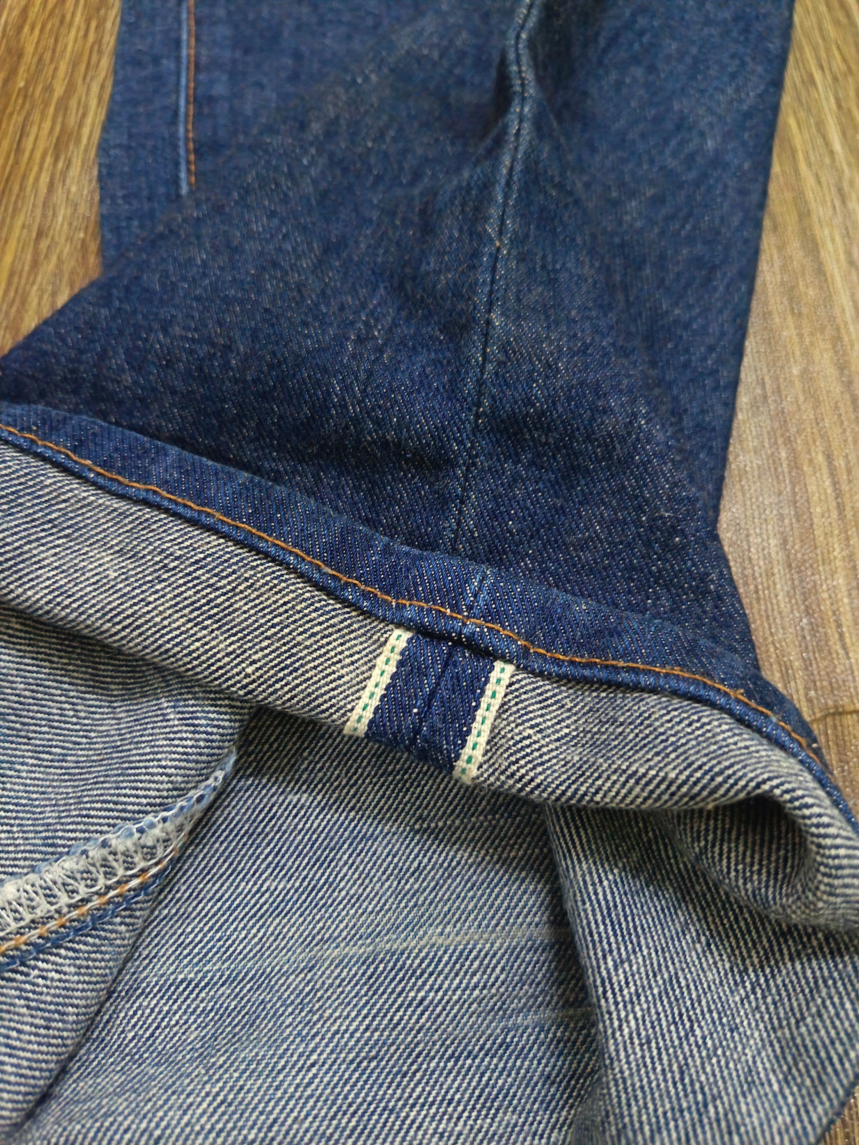 Japanese Brand Vintage maverick blue bell E1101 green selvedge buckle back Size US 30 / EU 46 - 16 Thumbnail