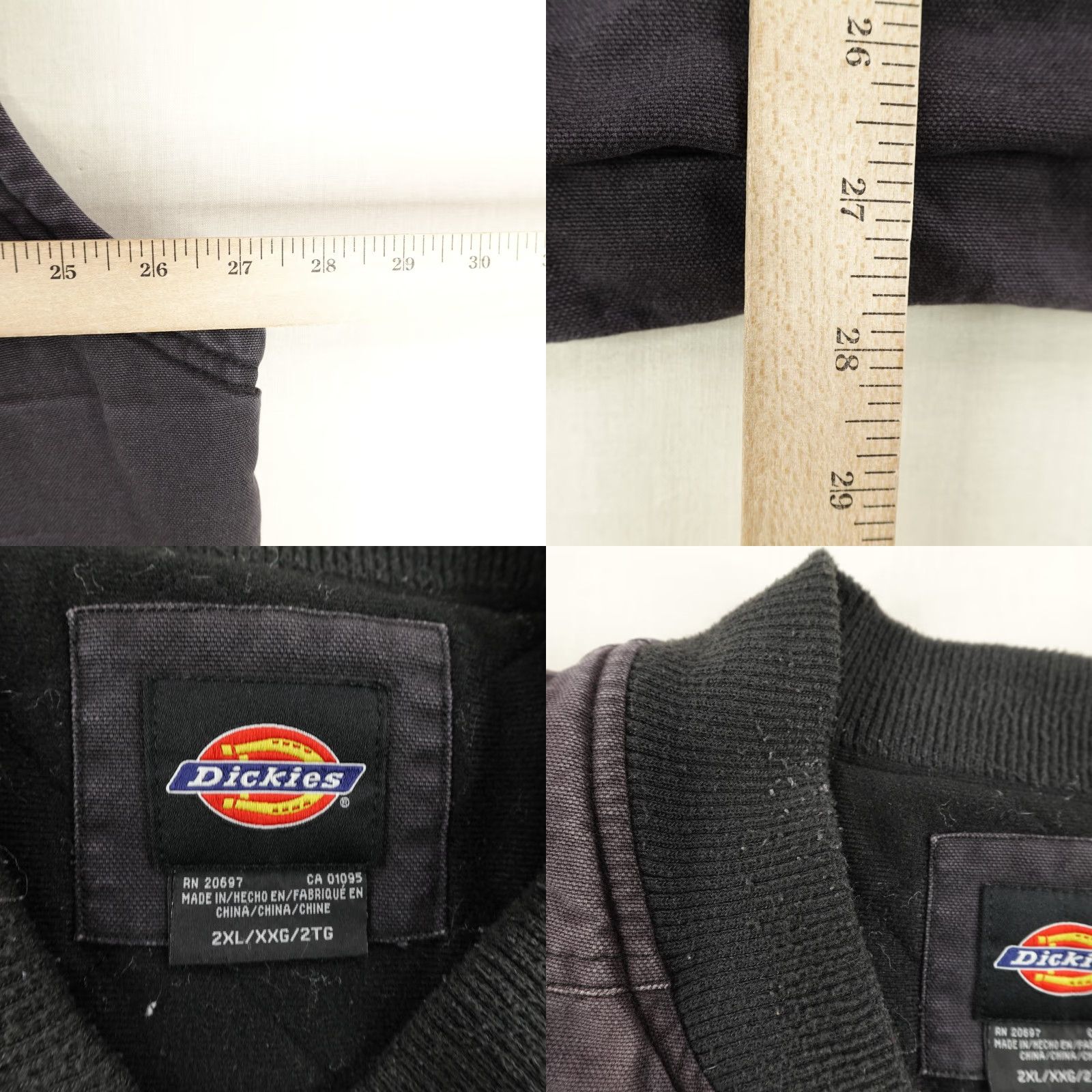 Dickies Dickies Vest Mens 2XL Black Canvas Quilt Lined Full Zip Workwear Utility Vest Size US XXL / EU 58 / 5 - 8 Thumbnail