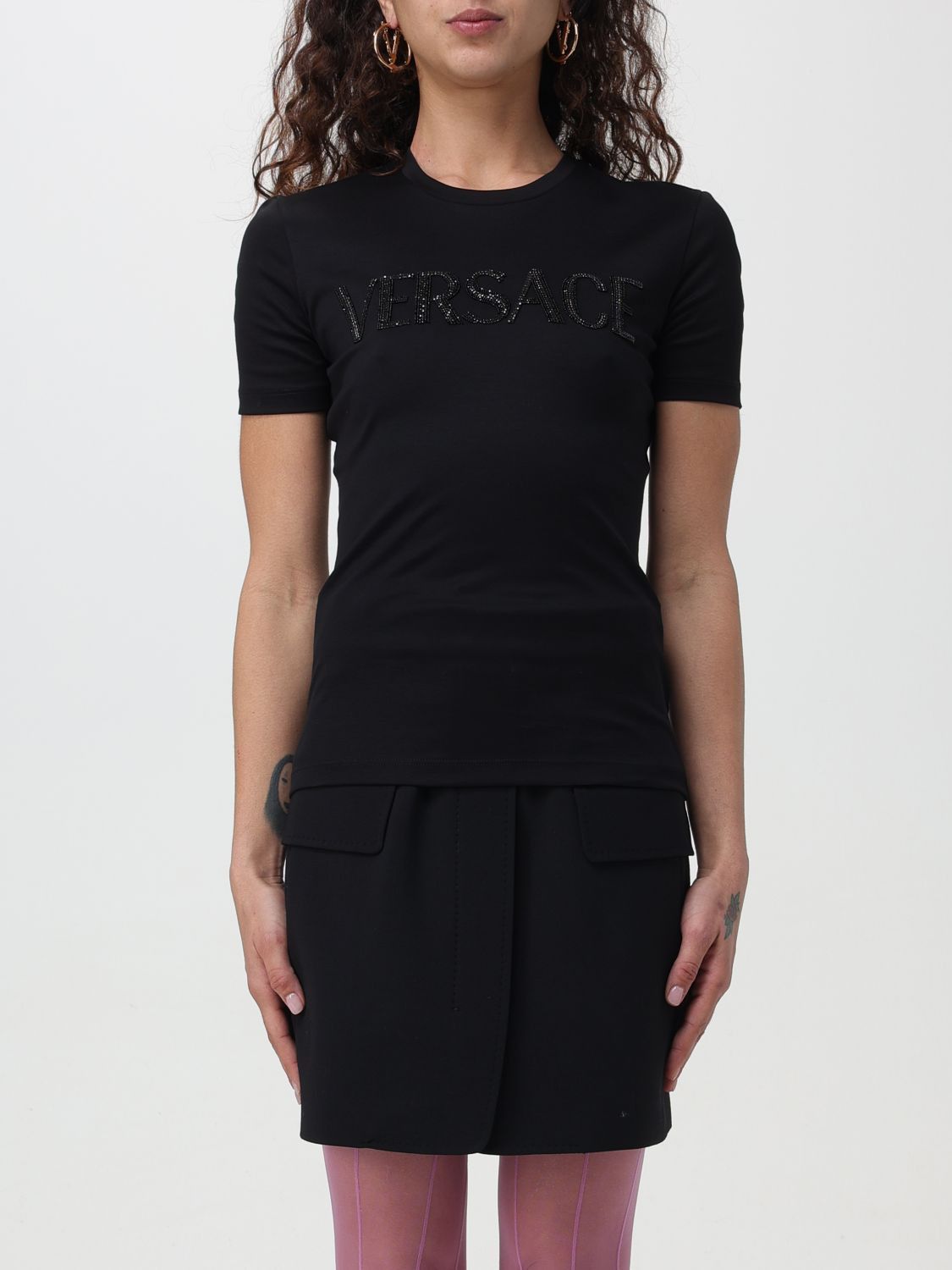 image of Versace T-Shirt Woman Black, Women's (Size XS)