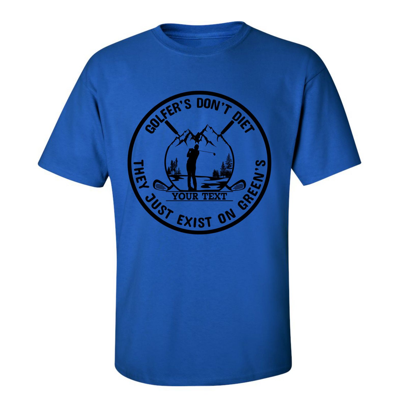Gildan Golfers Don't Diet Custom Name Funny Swinging Golfer T-Shirt Size US XL / EU 56 / 4 - 22 Thumbnail