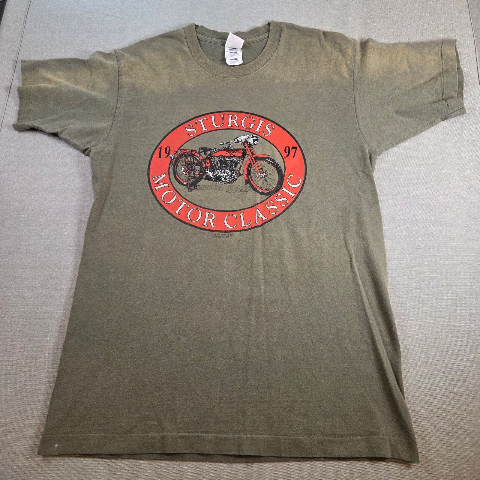 Vintage 1997 Sturgis Motor Classic Rally Shirt Size L made in USA Size US L / EU 52-54 / 3 - 1 Thumbnail