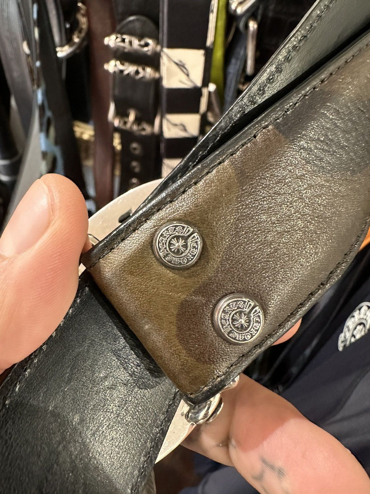Chrome Hearts CHROME HEARTS NEW CAMO STUDDED LEATHER BELT Size 32 - 15 Thumbnail