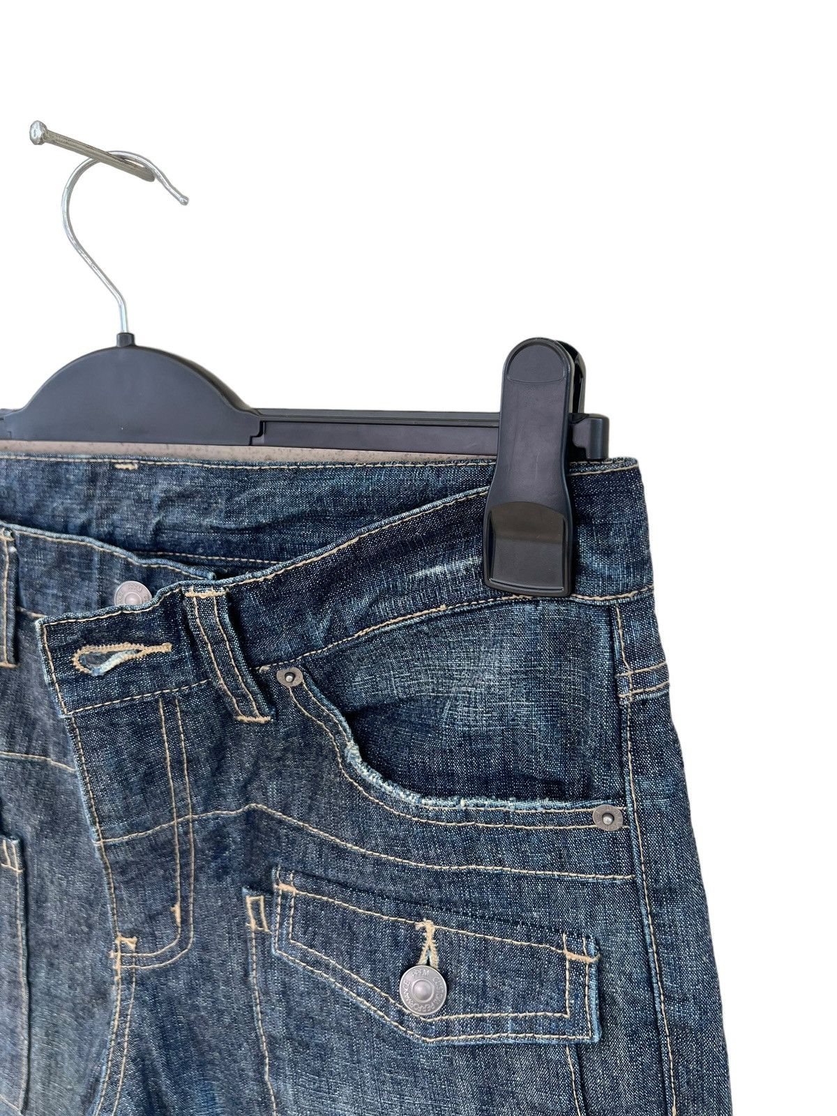 PPFM PPFM Distressed Denim Bush Pant Jeans Size US 31 - 11 Thumbnail