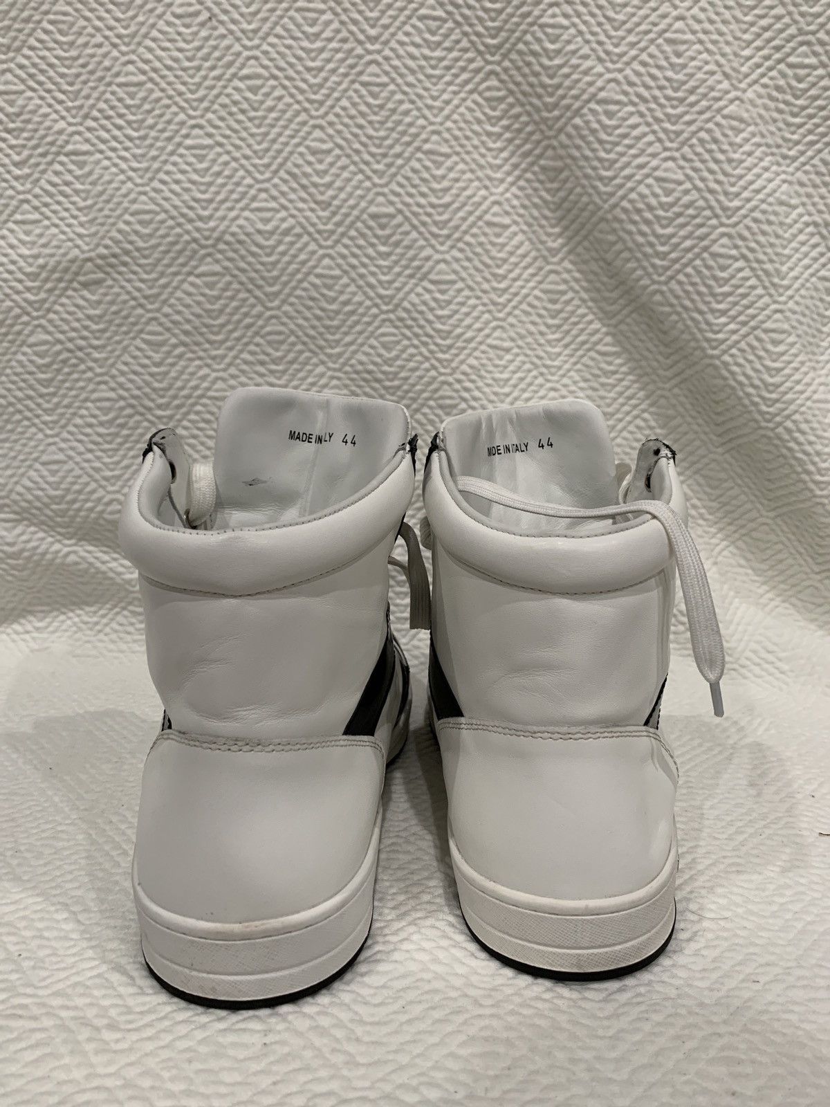 Prada Prada Milano High Top Sneakers black and white Size US 10 / EU 43 - 7 Thumbnail