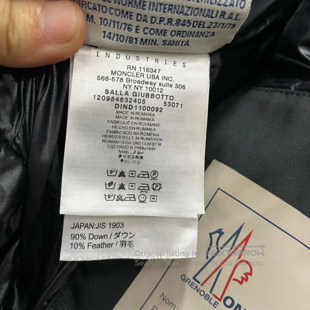 Moncler Moncler Two-Tone Down Jacket. Size XS / US 0-2 / IT 36-38 - 4 Thumbnail