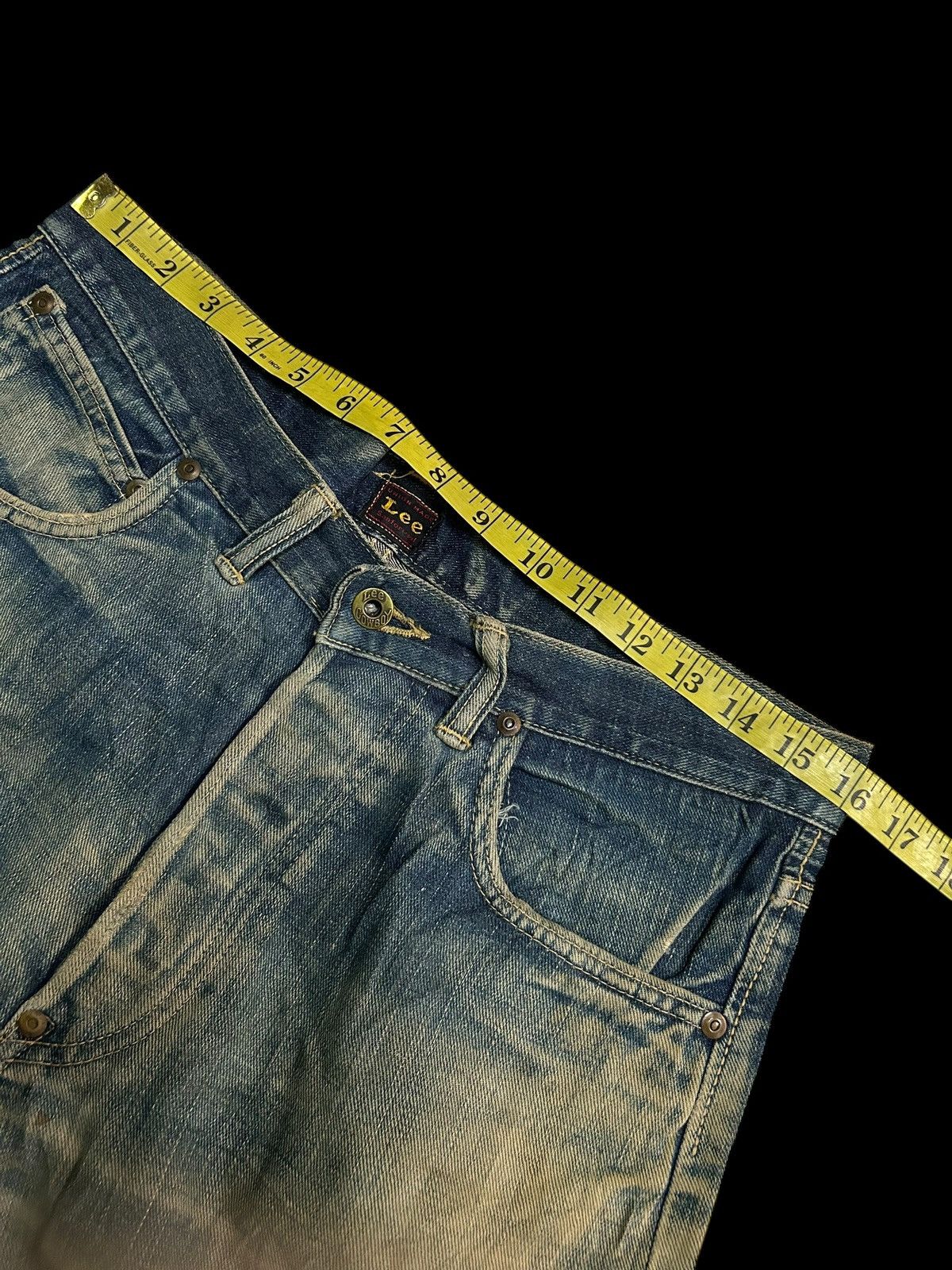 Japanese Brand × Kapital × Vintage Vintage Lee Cowboy Selvedge Distressed Short Denim Jeans Size US 32 / EU 48 - 16 Thumbnail