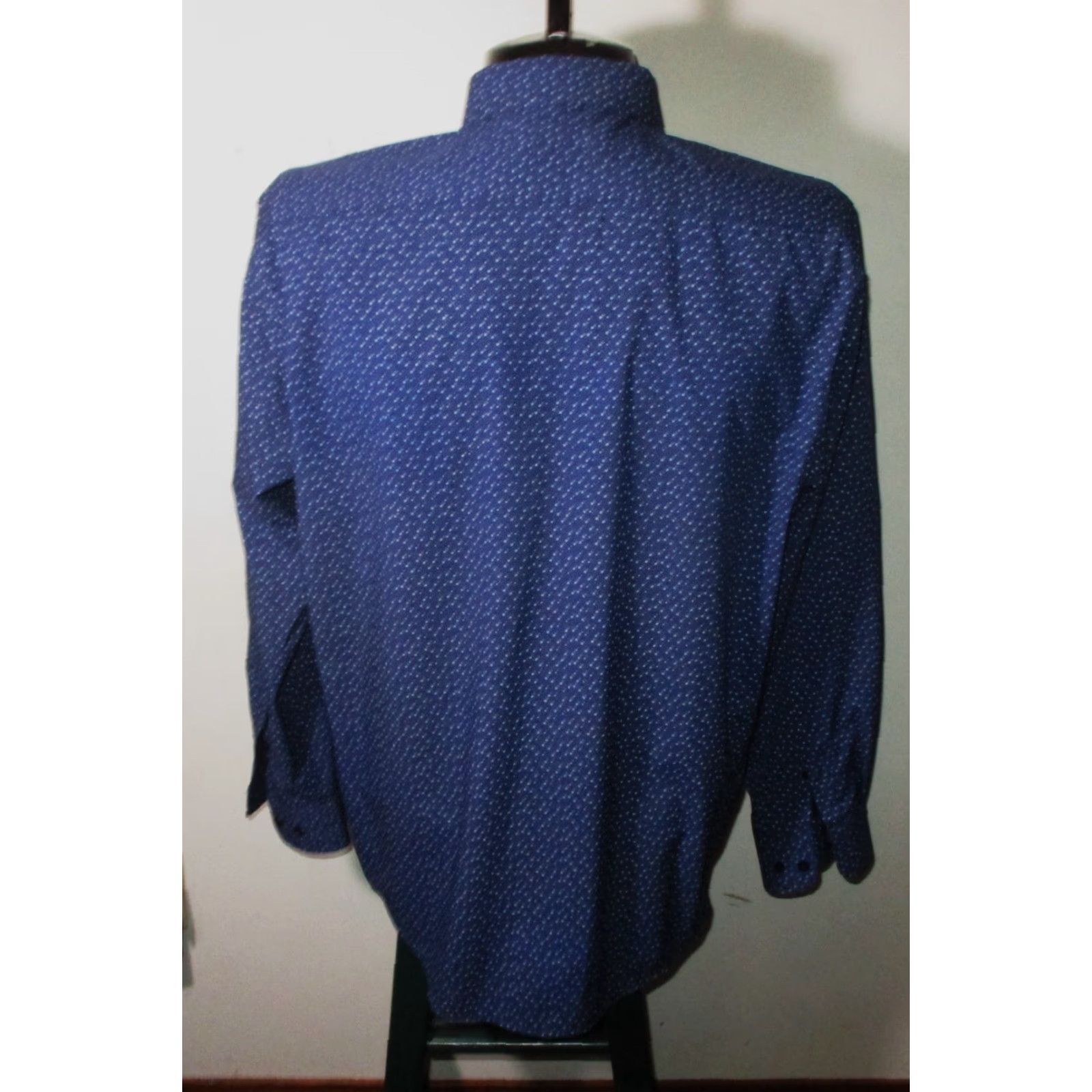 Lucky Brand LUCKY BRAND Dress Shirt Blue Slim Fit 4 Way Stretch 17/17.5/34-35 NWOT Men Shirt Size 48R - 5 Thumbnail