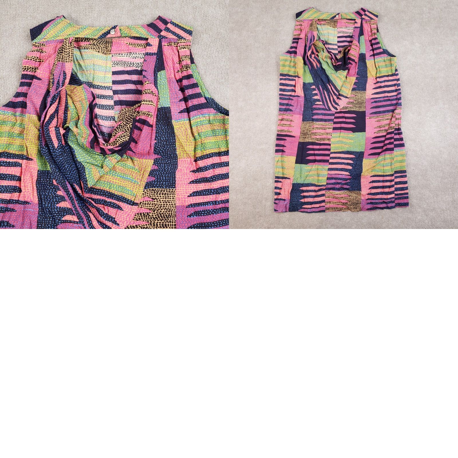 Mara Hoffman Mara Hoffman Dress Womens Small Pink Blue Connector Print Scoop Back Swing Size S / US 4 / IT 40 - 8 Thumbnail