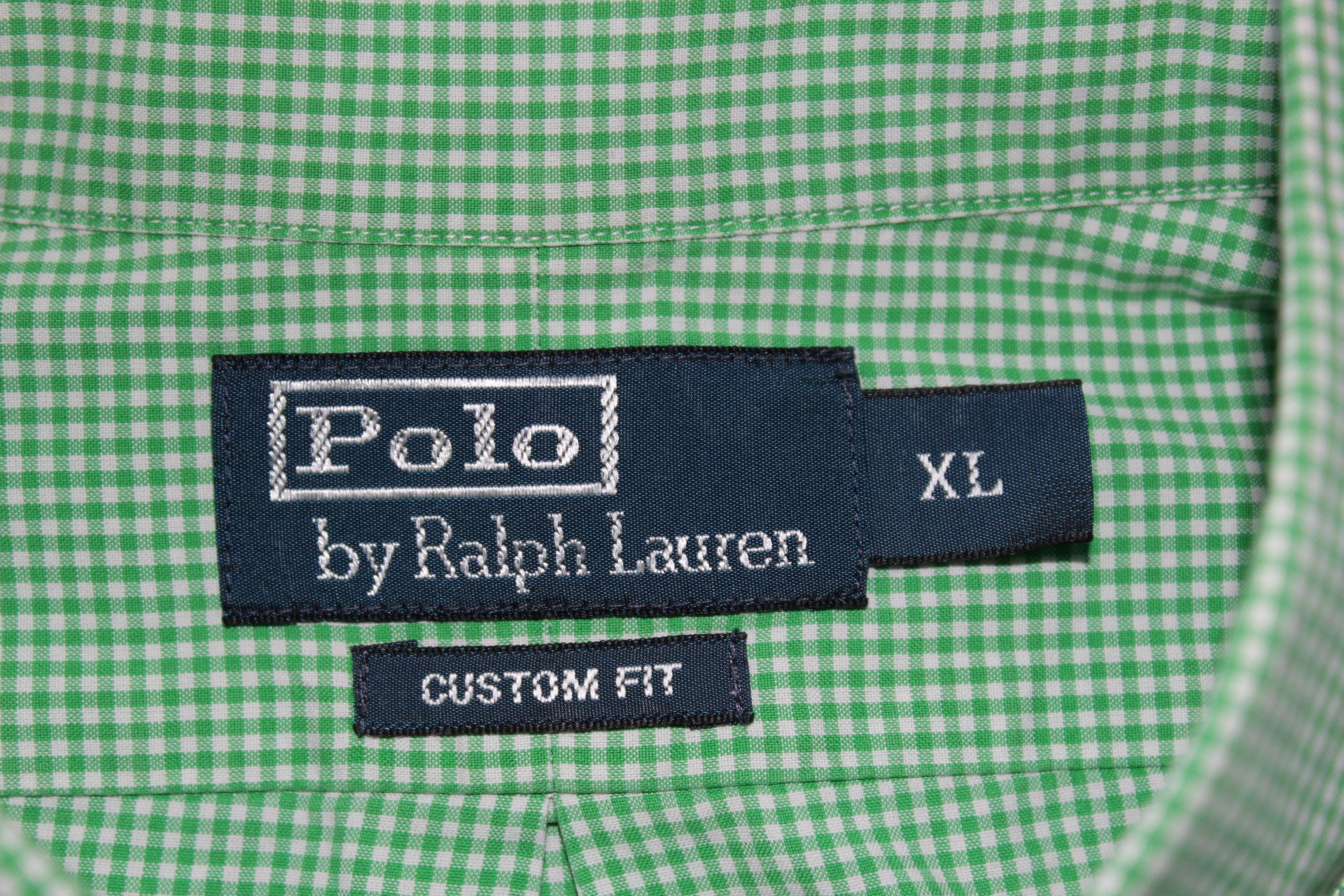 Polo Ralph Lauren RALPH LAUREN Short Sleeve Green Check Shirt Size US XL / EU 56 / 4 - 7 Thumbnail