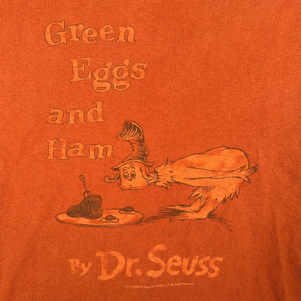 Vintage VINTAGE Dr Seuss Shirt Adult MEDIUM Orange Green Eggs Ham Book Character Y2K Shirt Mens Size US M / EU 48-50 / 2 - 2 Thumbnail