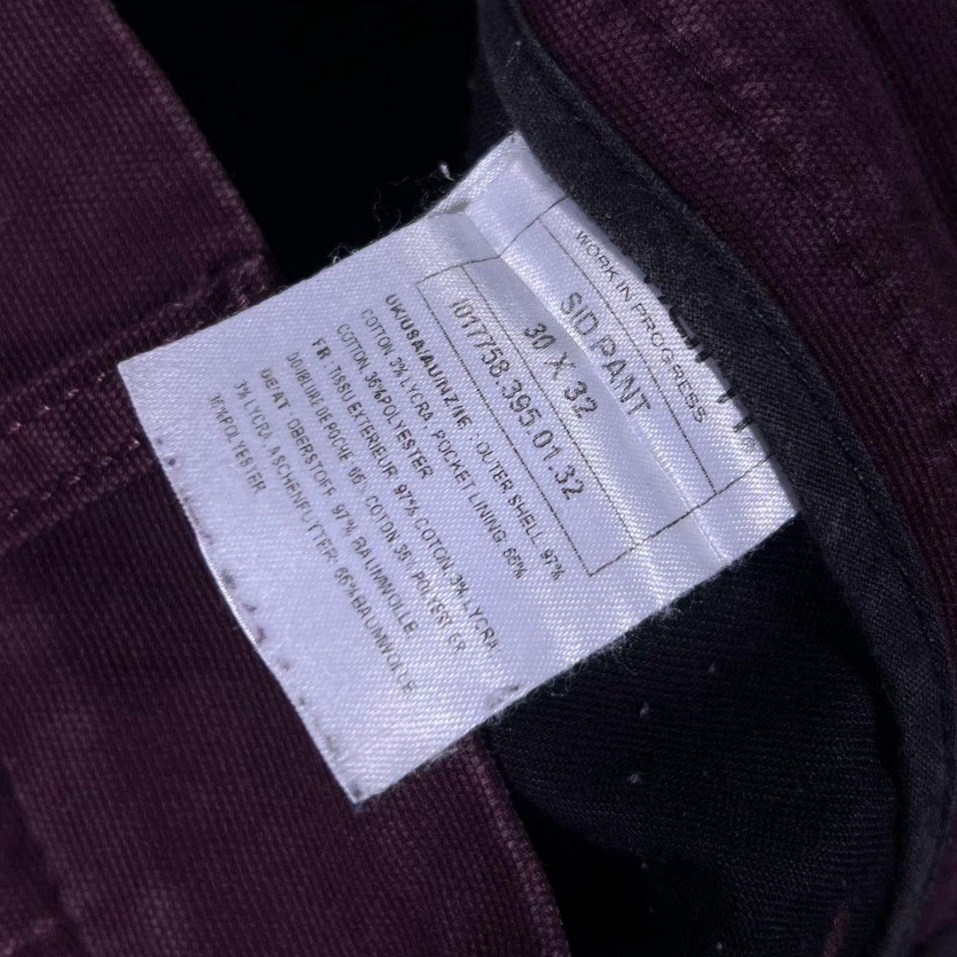 Carhartt Carhartt Sid Pant Purple Maroon Slim Tapered Chino Trousers 30 x 32 Mens Slim Chinos Zip Fly Logo Tunisia Size US 30 / EU 46 - 5 Thumbnail