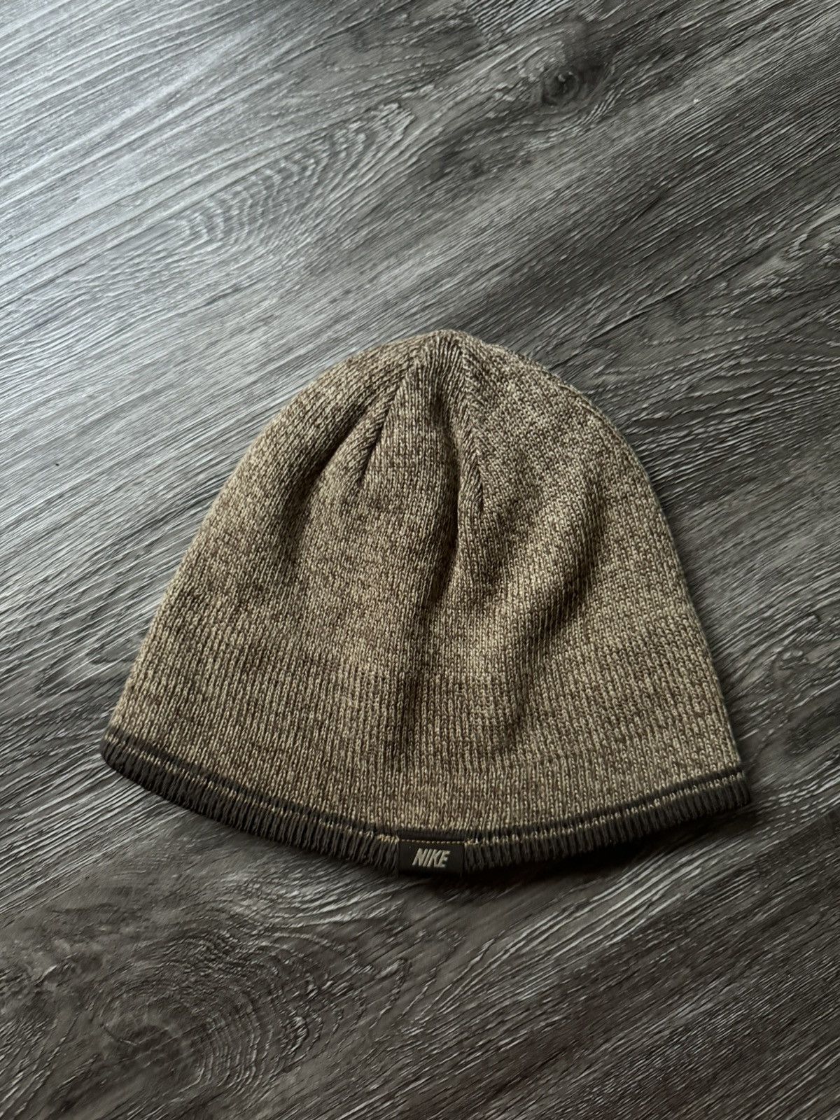 Nike Nike Vintage Knit Swoosh Y2K Beanie Brown Reversible Striped Size ONE SIZE - 4 Thumbnail