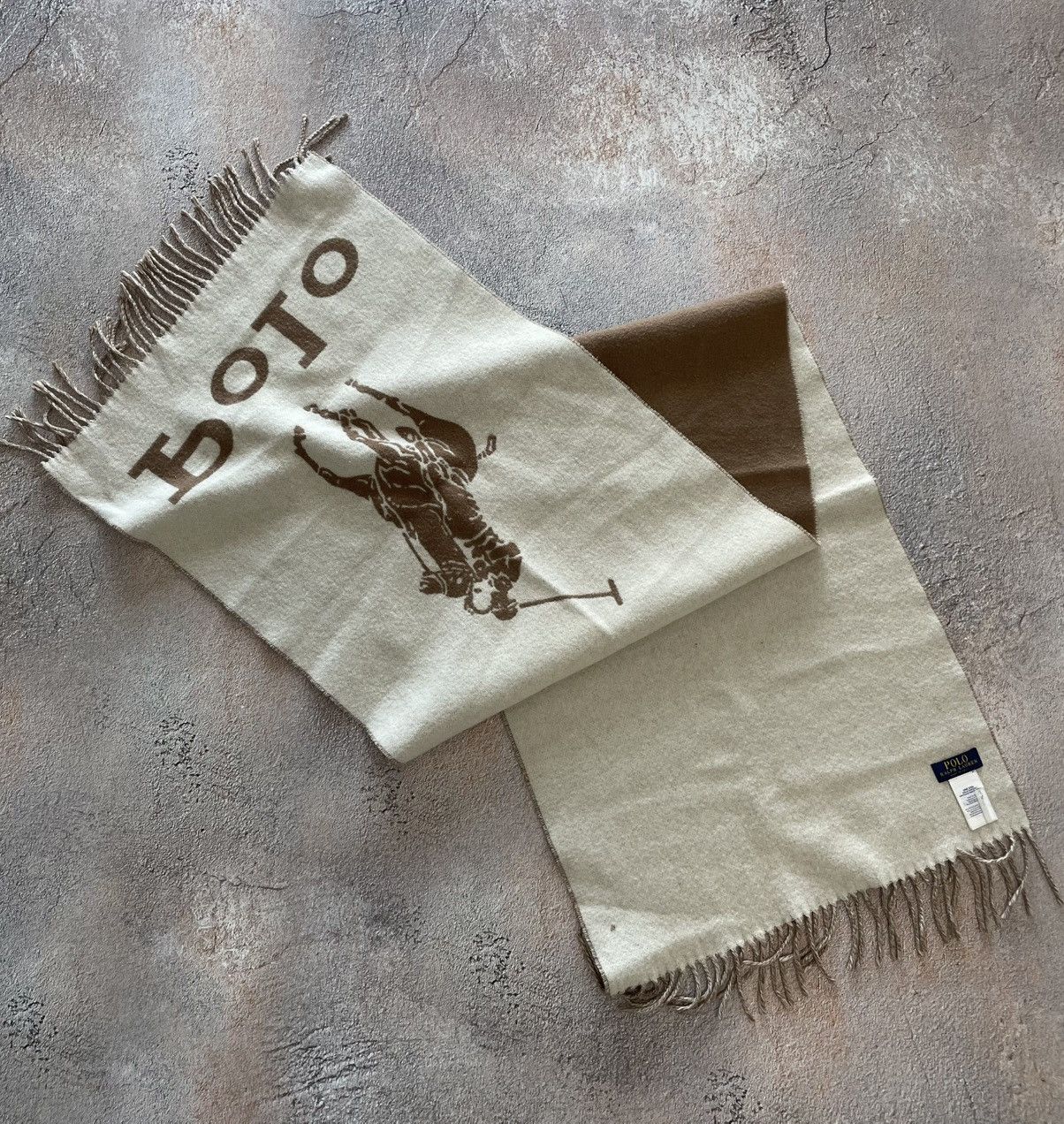 Polo Ralph Lauren Polo Ralph Lauren Big Logo Long Wool Scarf Size ONE SIZE - 4 Thumbnail