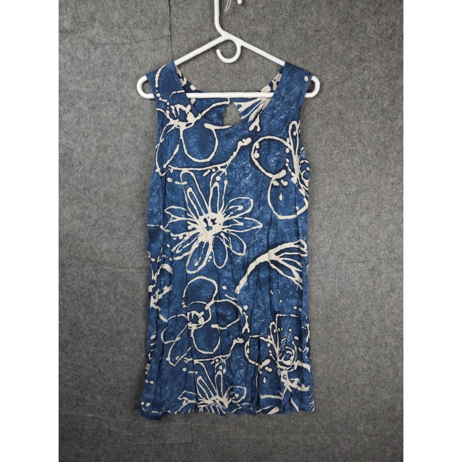Jams World Jams World Dress Women's Large Blue Floral Rayon Hawaiian Tropical Relaxed Size L / US 10 / IT 46 - 2 Thumbnail
