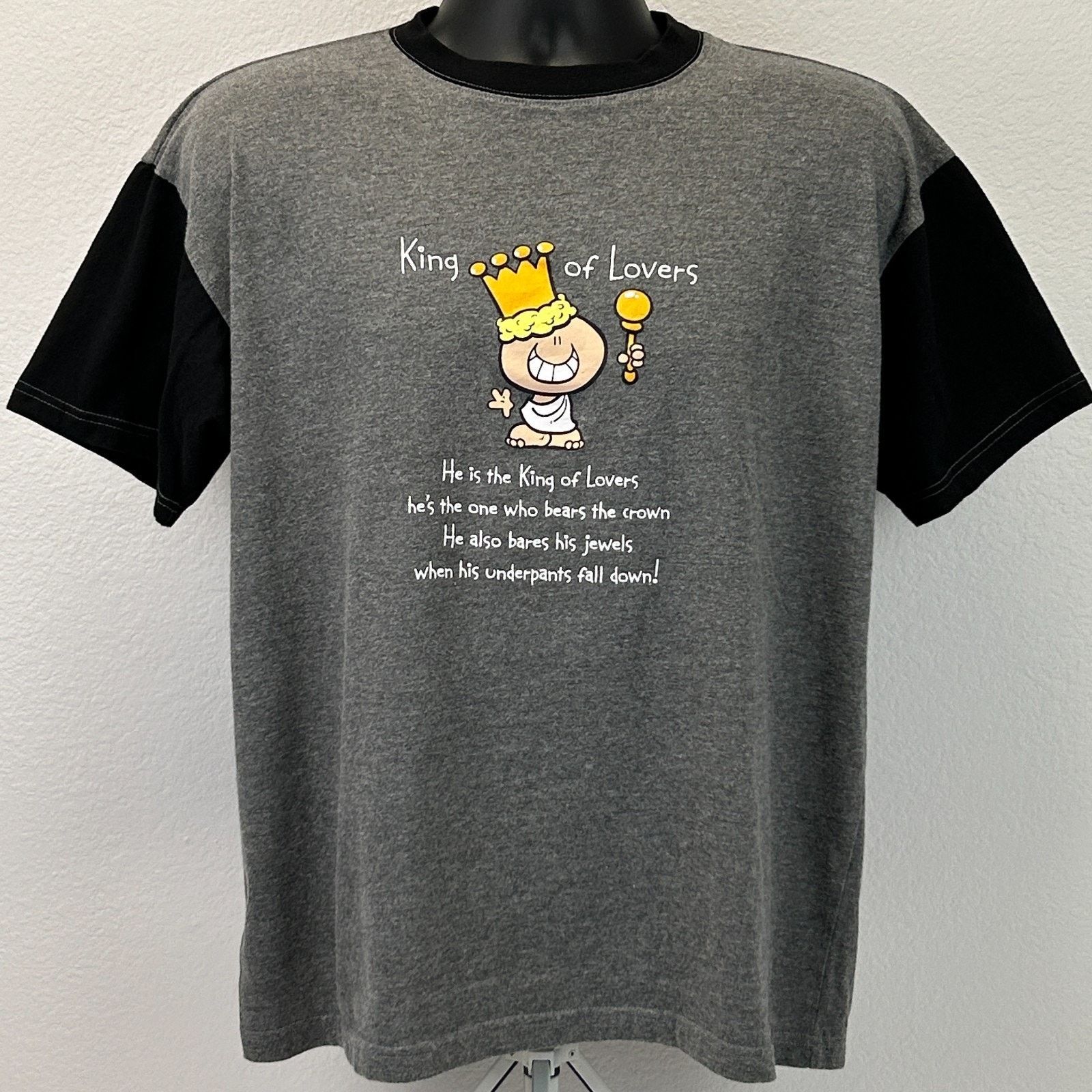 Vintage Vintage Y2Ks King of Lovers Ringer T Shirt Bubblegum Medium Size US M / EU 48-50 / 2 - 2 Thumbnail