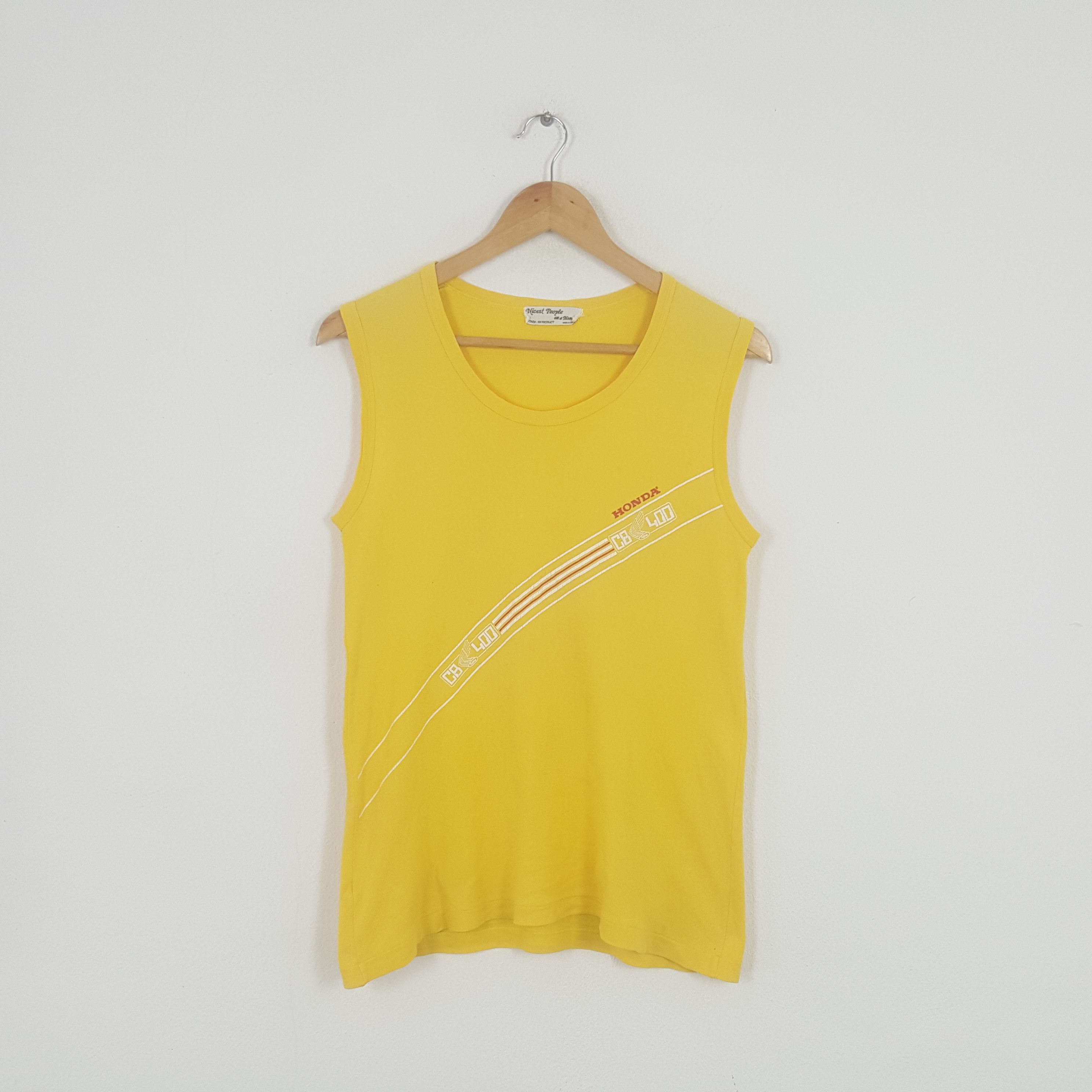 Honda × Vintage Vintage Honda Racing CB400 Motorsports Sleeveless T-shirt Size US S / EU 44-46 / 1 - 1 Thumbnail