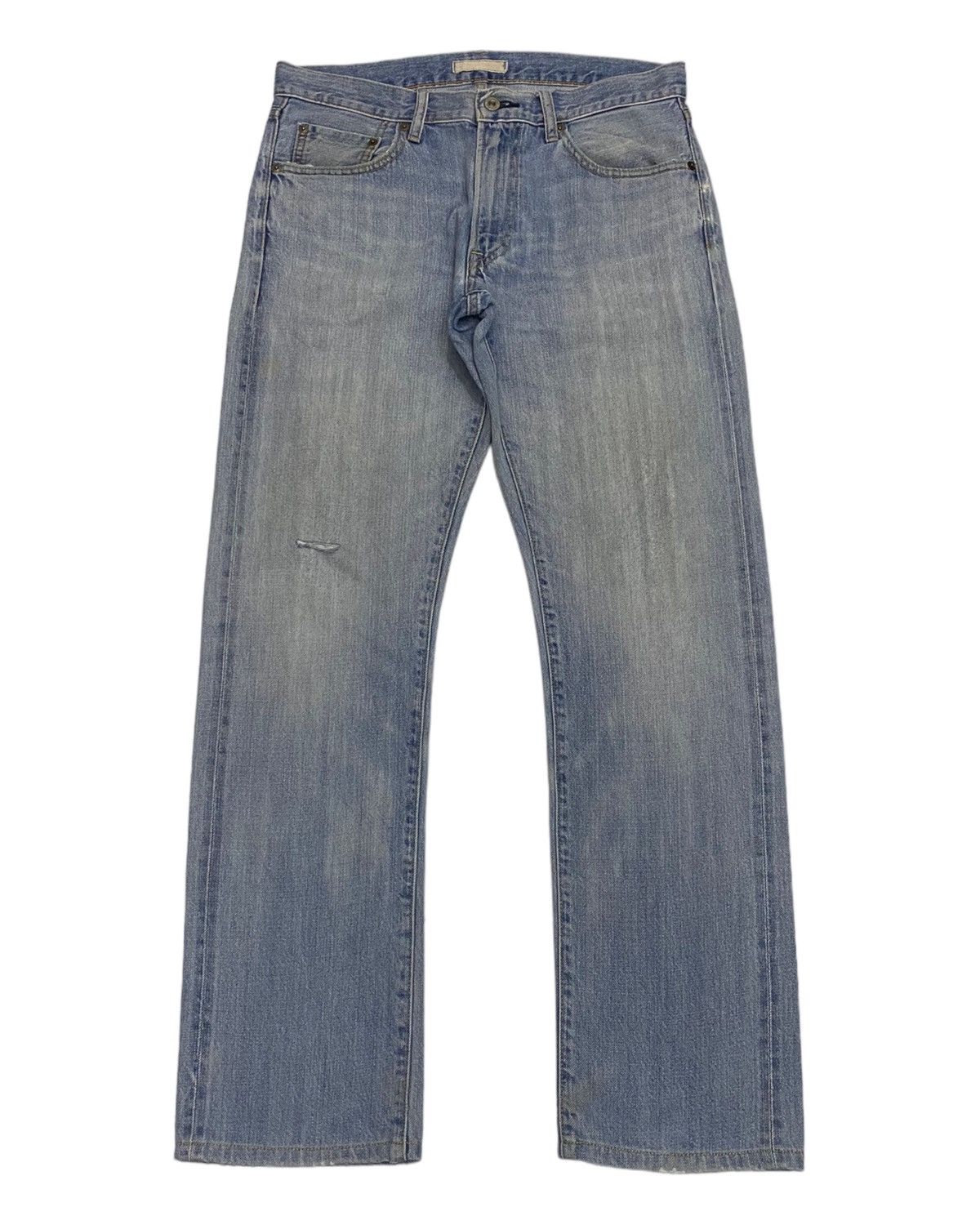 Japanese Brand × Jun Takahashi UNIQLO JAPAN SELVEDGE DISTRESSED BAGGY DENIM JEANS Size US 33 - 5 Thumbnail
