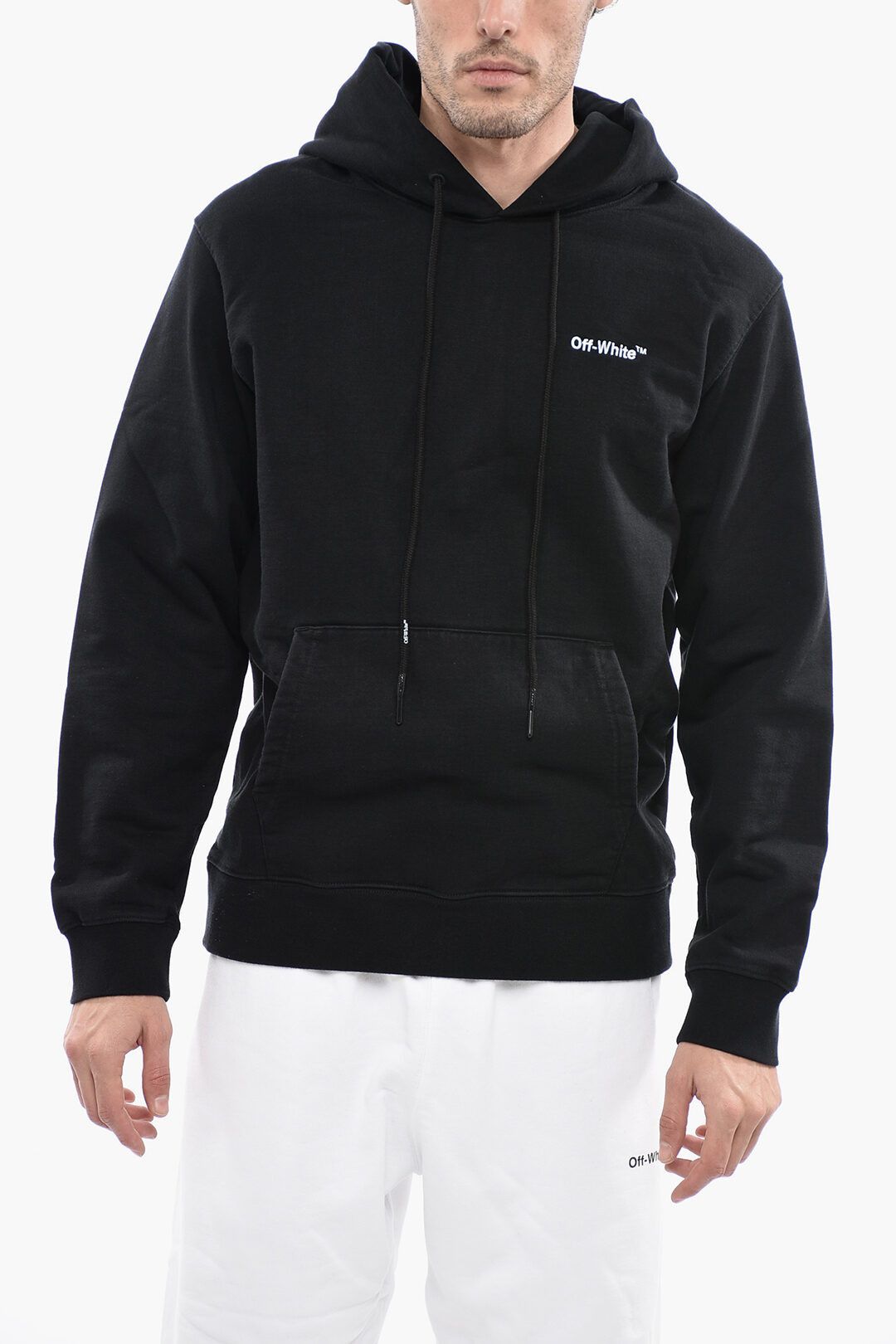 image of Off White Og1Mm0424 Permanent Hoodie In Black, Men's (Size XS)