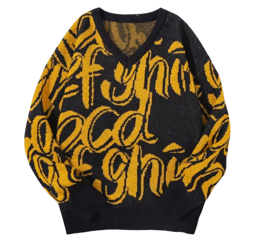 Japanese Brand Streetwear Everything Good V-Neck Knitted Sweatshirt Size US XL / EU 56 / 4 - 1 Thumbnail