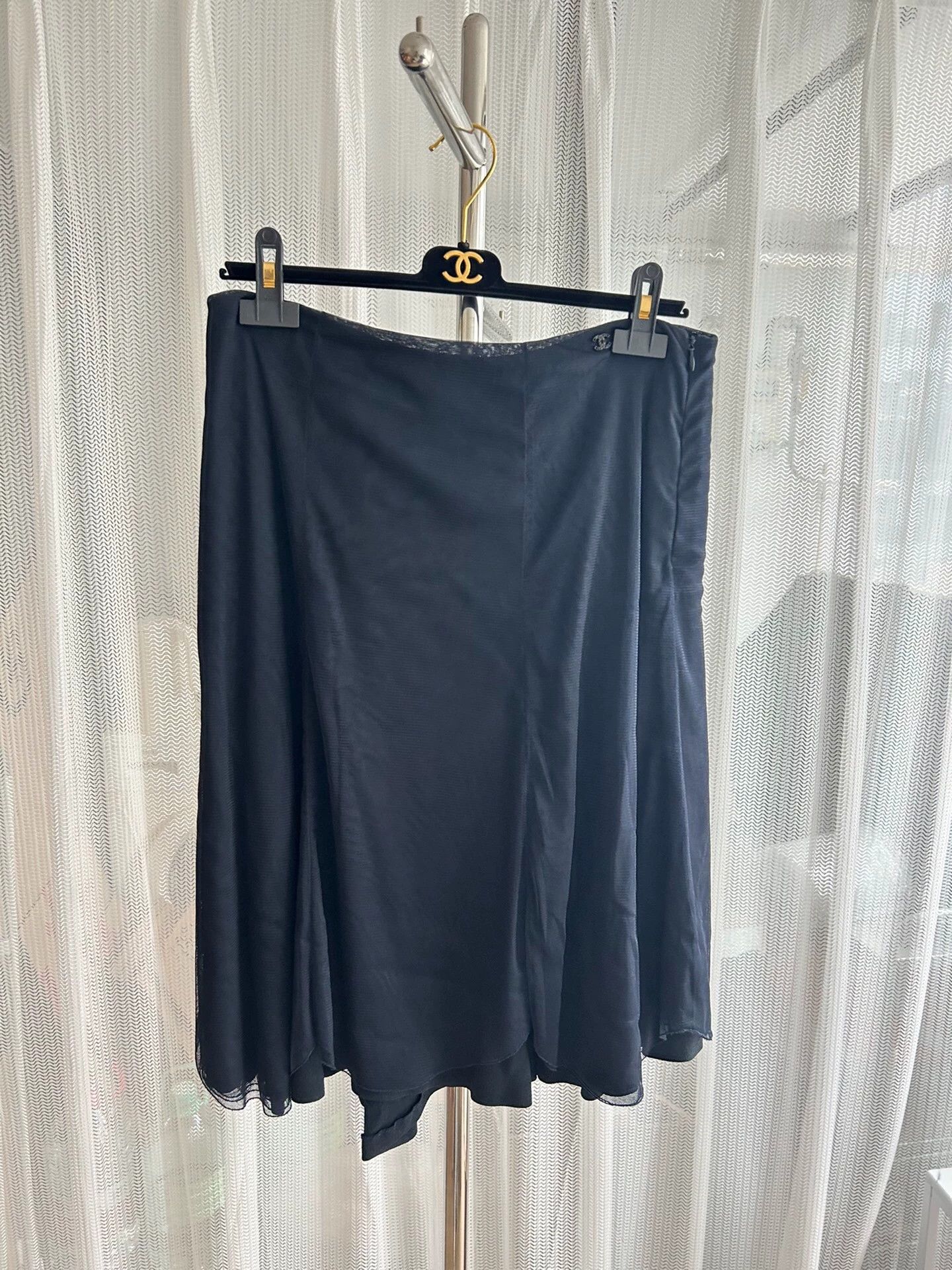 Chanel Chanel Women's Navy Blue Skirt 44 Size 32" / US 10 / IT 46 - 3 Thumbnail