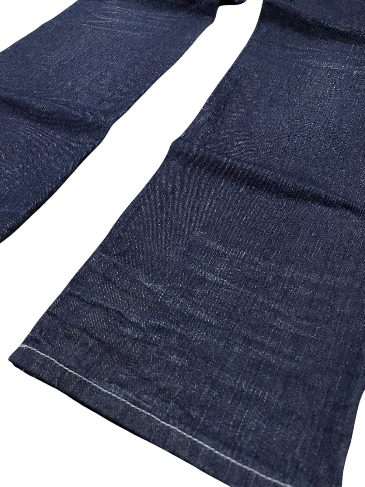 GOSTAR DE FUGA × LOWBOX Lowbox Japan Indigo Wash Contrast Stitched Straight Jeans Size US 31 - 16 Thumbnail