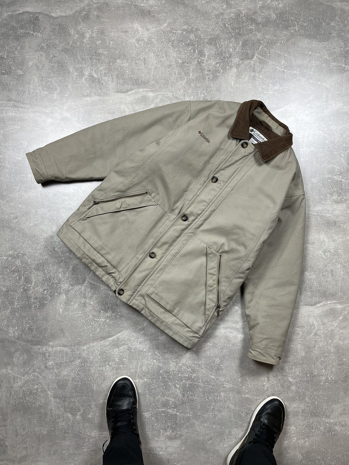 Columbia × Vintage Vintage Columbia American Lined Beige Outdoor Jacket Size US L / EU 52-54 / 3 - 1 Thumbnail