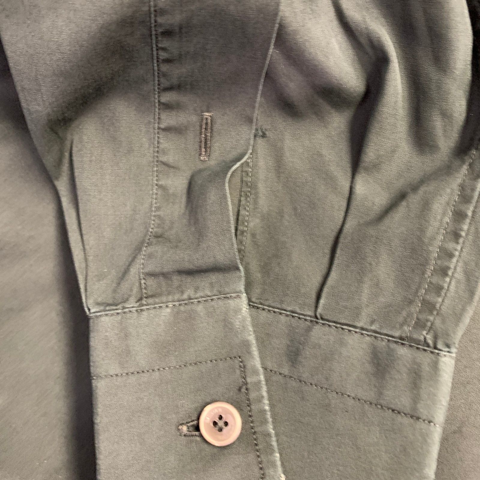 Lanvin LANVIN Size 40 Black Cotton Spread Collar Long Sleeve Shirt Size US L / EU 52-54 / 3 - 4 Thumbnail