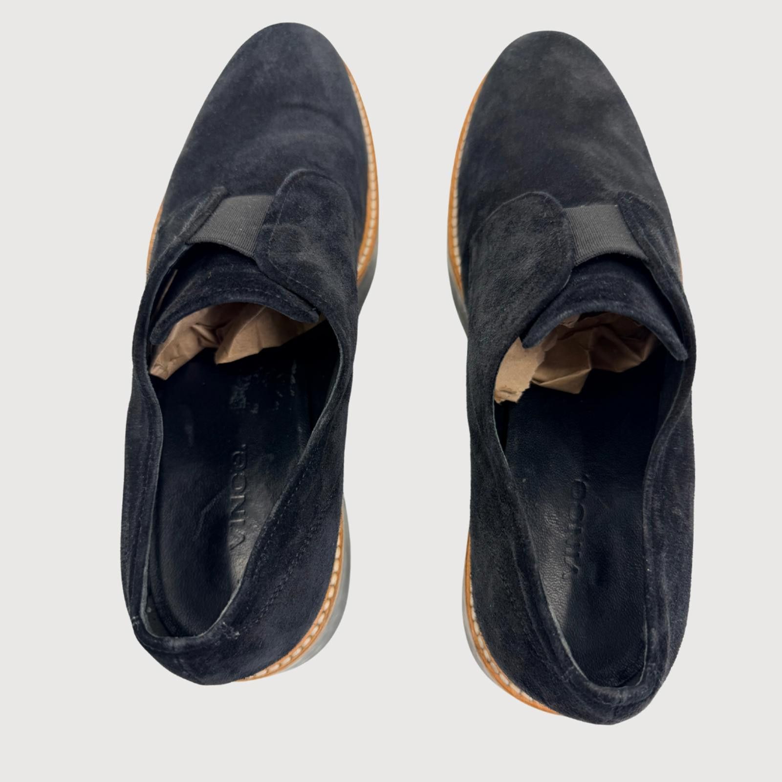 Vince Vince Davy Black Suede Platform Slip On Oxfords Size 8M EU38 Size US 8 / IT 38 - 3 Thumbnail
