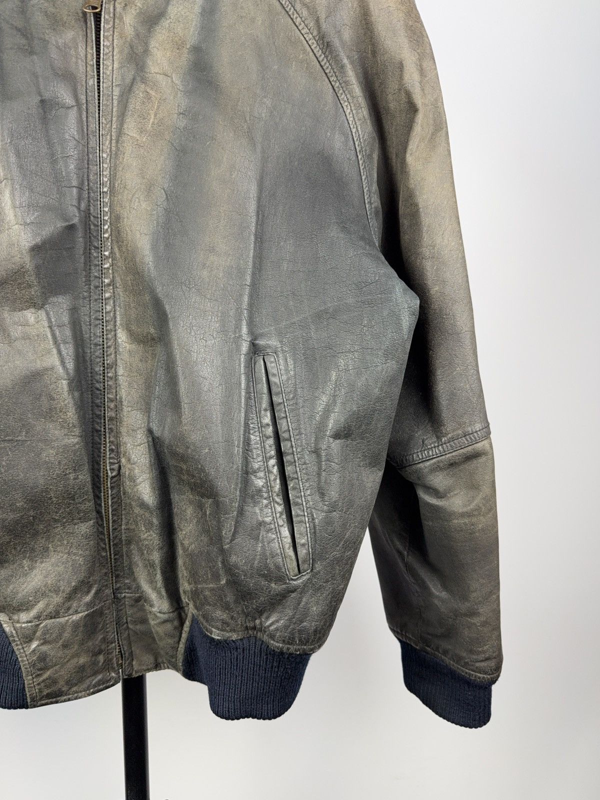 Other Vintage 90s Picdor Club Air Force Leather Bomber Jacket Size US S / EU 44-46 / 1 - 5 Thumbnail