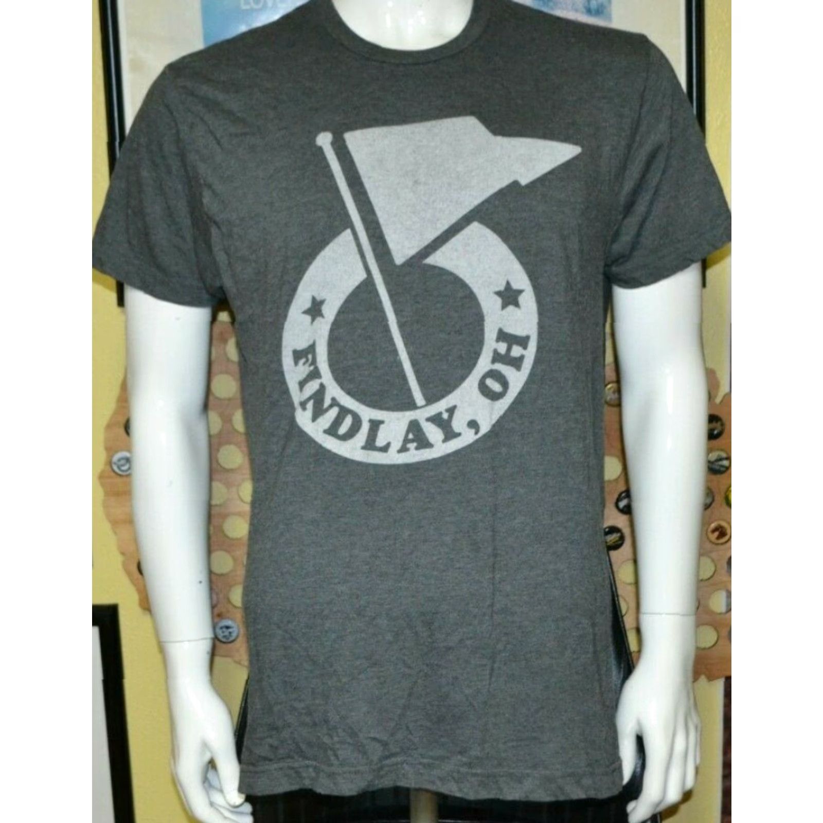 Vintage Flag City T-Shirt Men Large Gray 50/50 Graphic Tee Findlay OH City Logo Vintage? (No, not vintage) Size US L / EU 52-54 / 3 - 2 Thumbnail