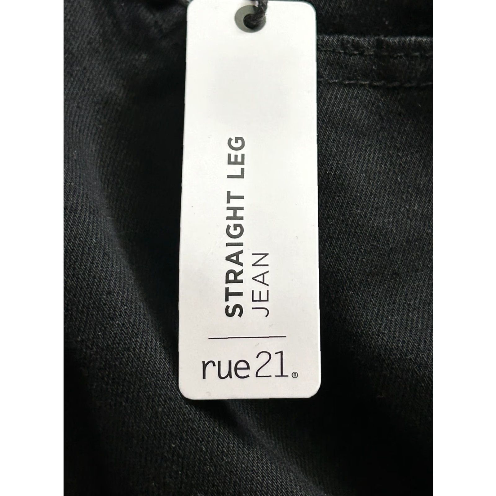 Vintage Rue 21 Jeans Straight Black High Rise 14 Regular Women Distressed Style: Straight, Zip Closure, Denim, Cotton Polyester Size 36" / US 14 / IT 50 - 6 Thumbnail