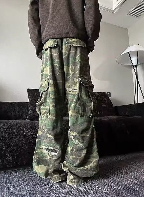Japanese Brand Camouflage Baggy Jeans Size US 28 / EU 44 - 4 Thumbnail