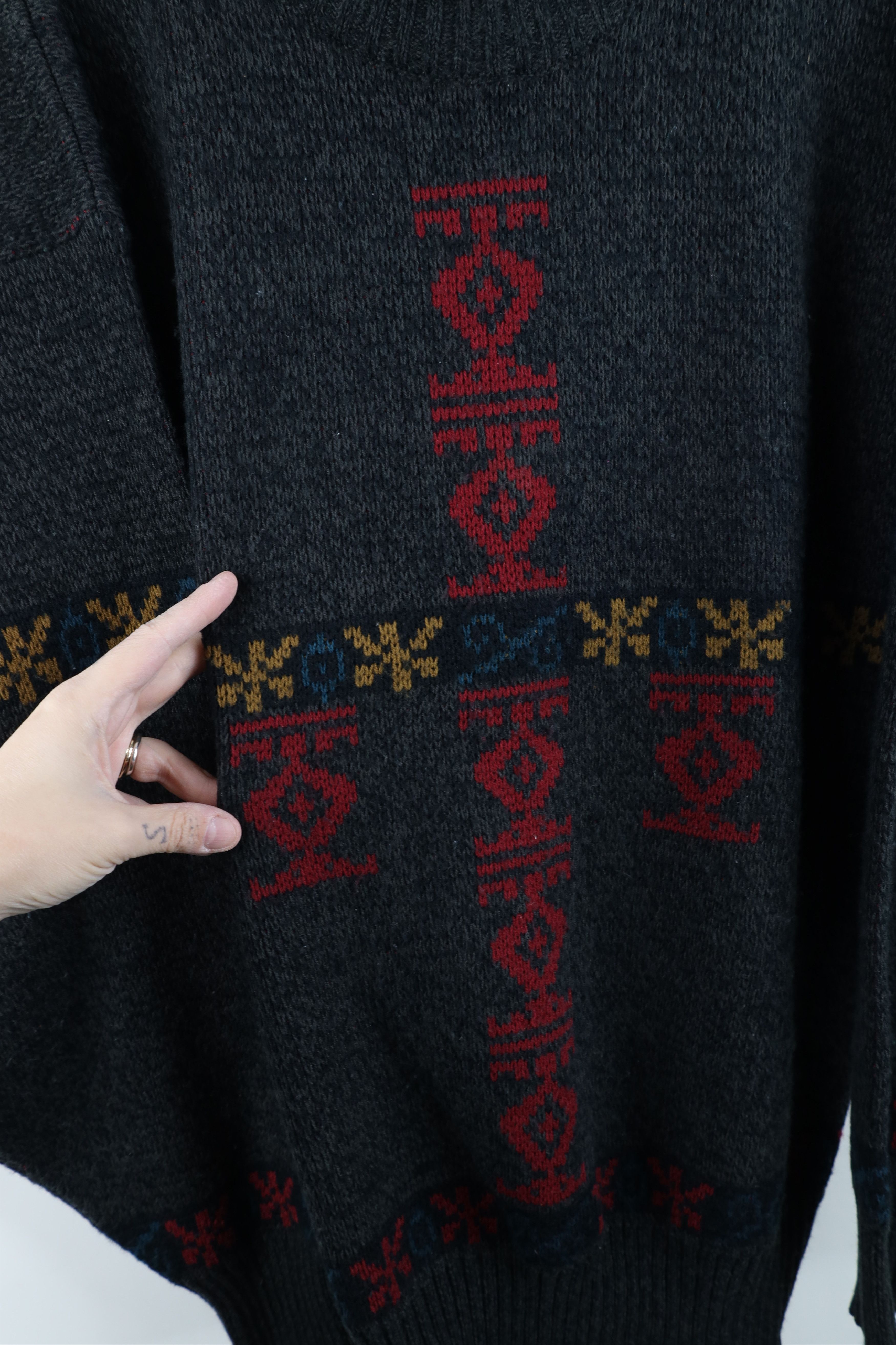 Vintage Vintage 90s Streetwear Fair Isle Knit Crewneck Sweater Size US L / EU 52-54 / 3 - 4 Thumbnail