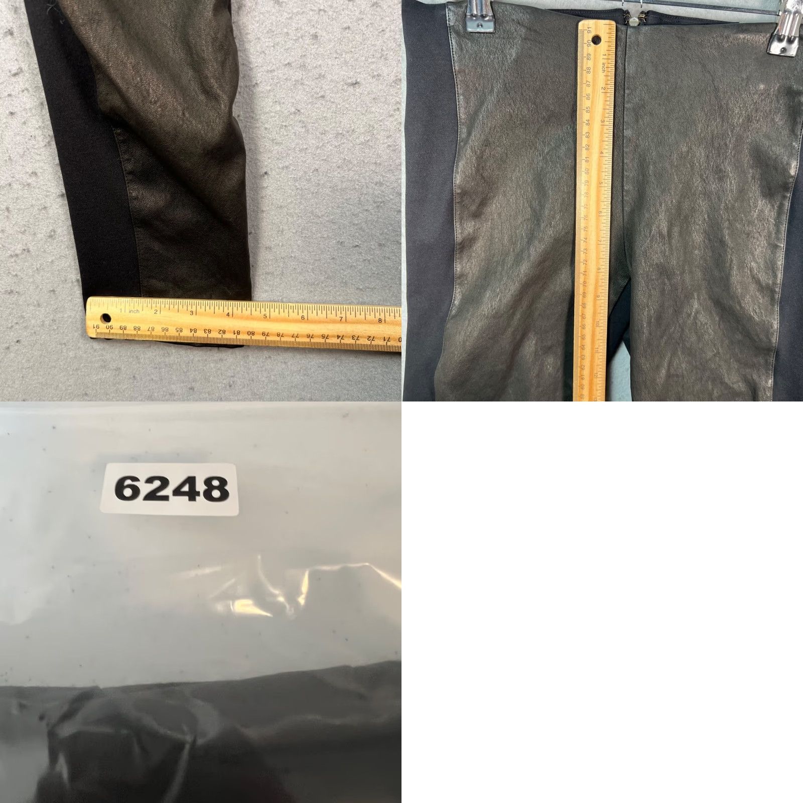 J.Crew J.CREW Womens Size 4 Black Faux Leather Front Panel Stretch Pants Size 27" / US 4 / IT 40 - 8 Thumbnail