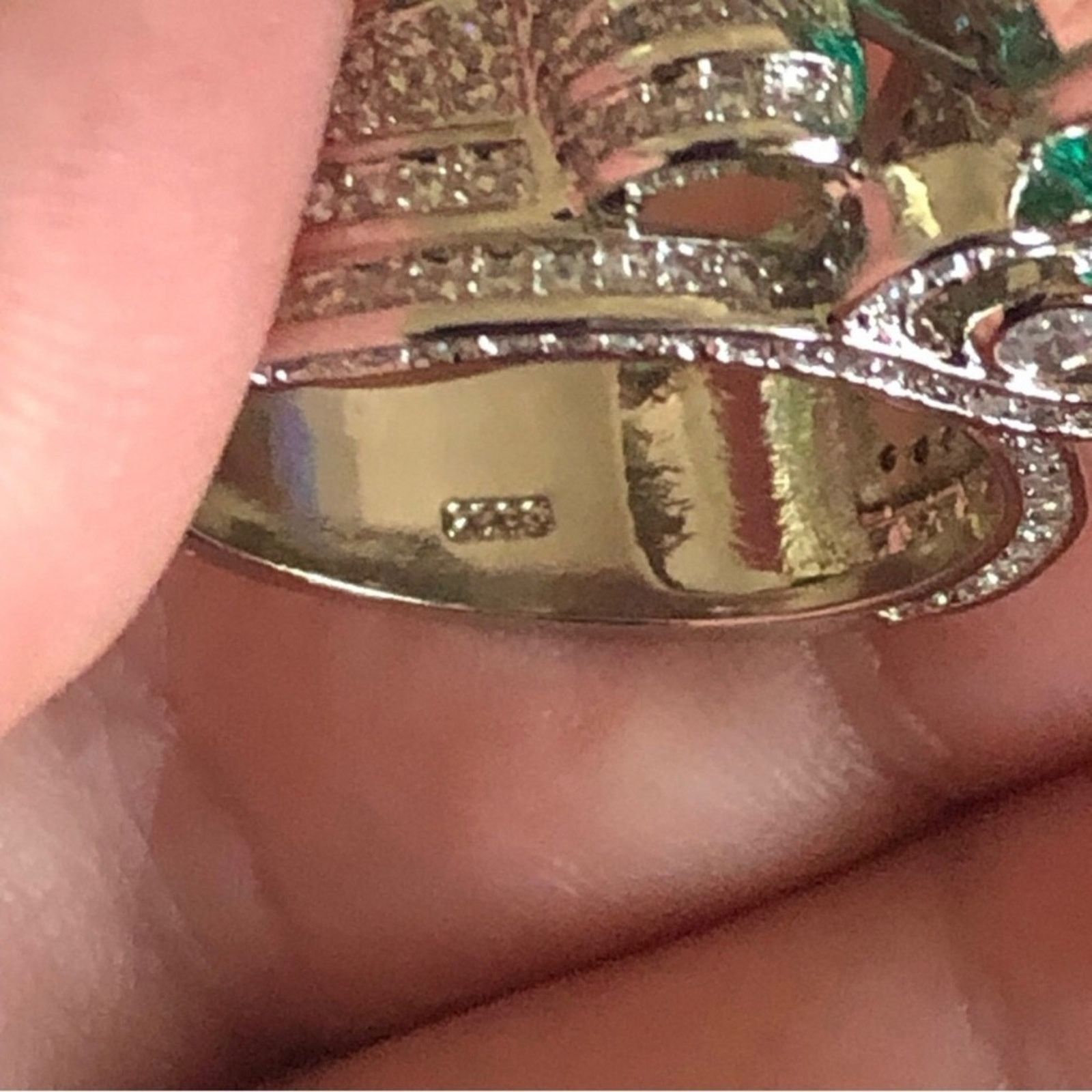 Jewelry Ladies elegant large paraiba tourmaline emerald 925 6 NIB Size ONE SIZE - 15 Thumbnail