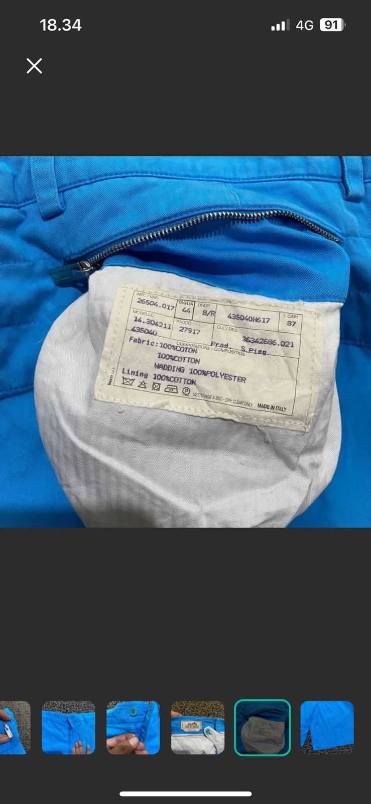 Hermes Hermes Vintage Men’s Short Size US 44 / EU 60 - 7 Thumbnail